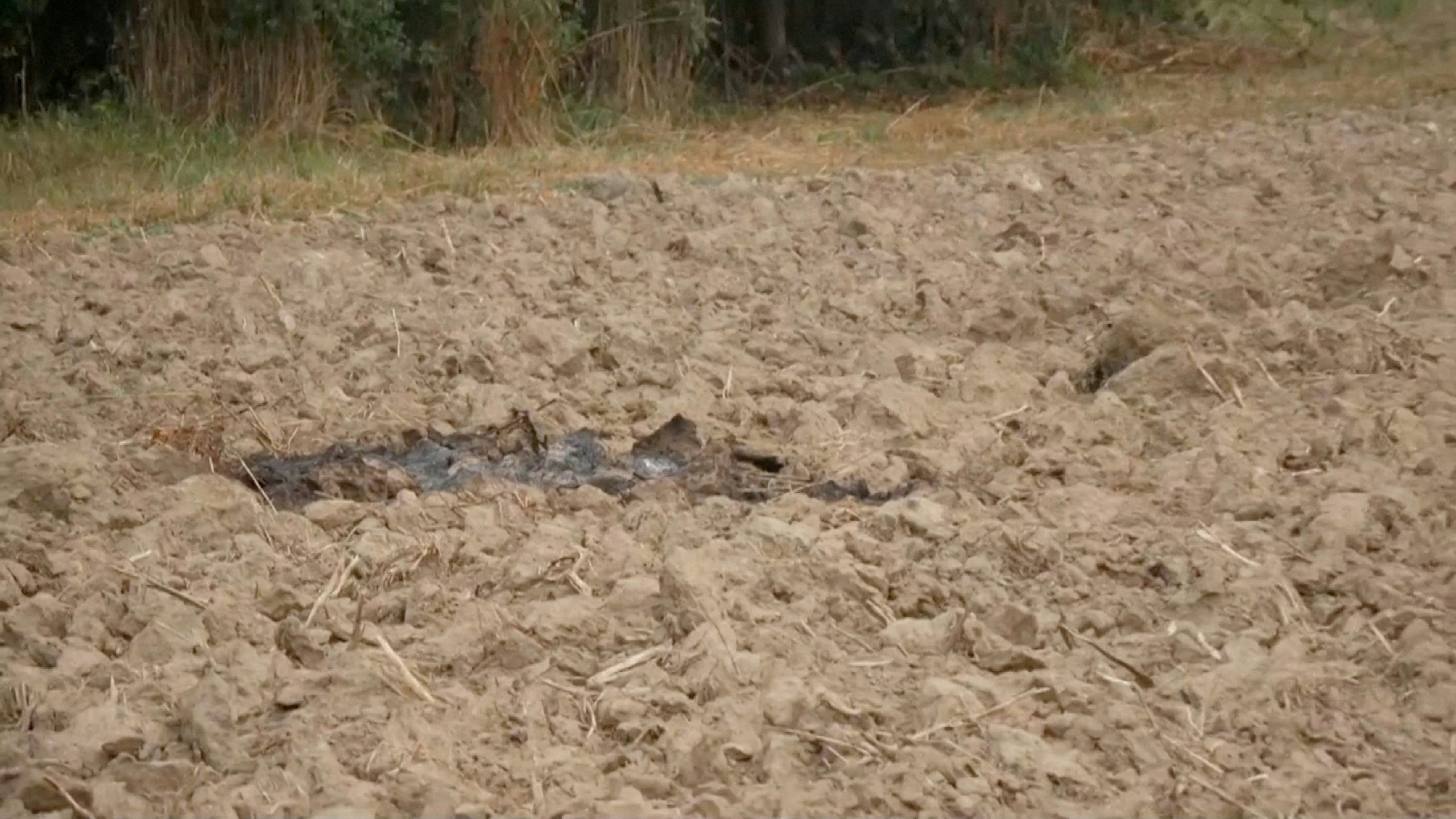 Teile einer russischen Drohne, die in der Nähe von Zamosc gefunden wurde