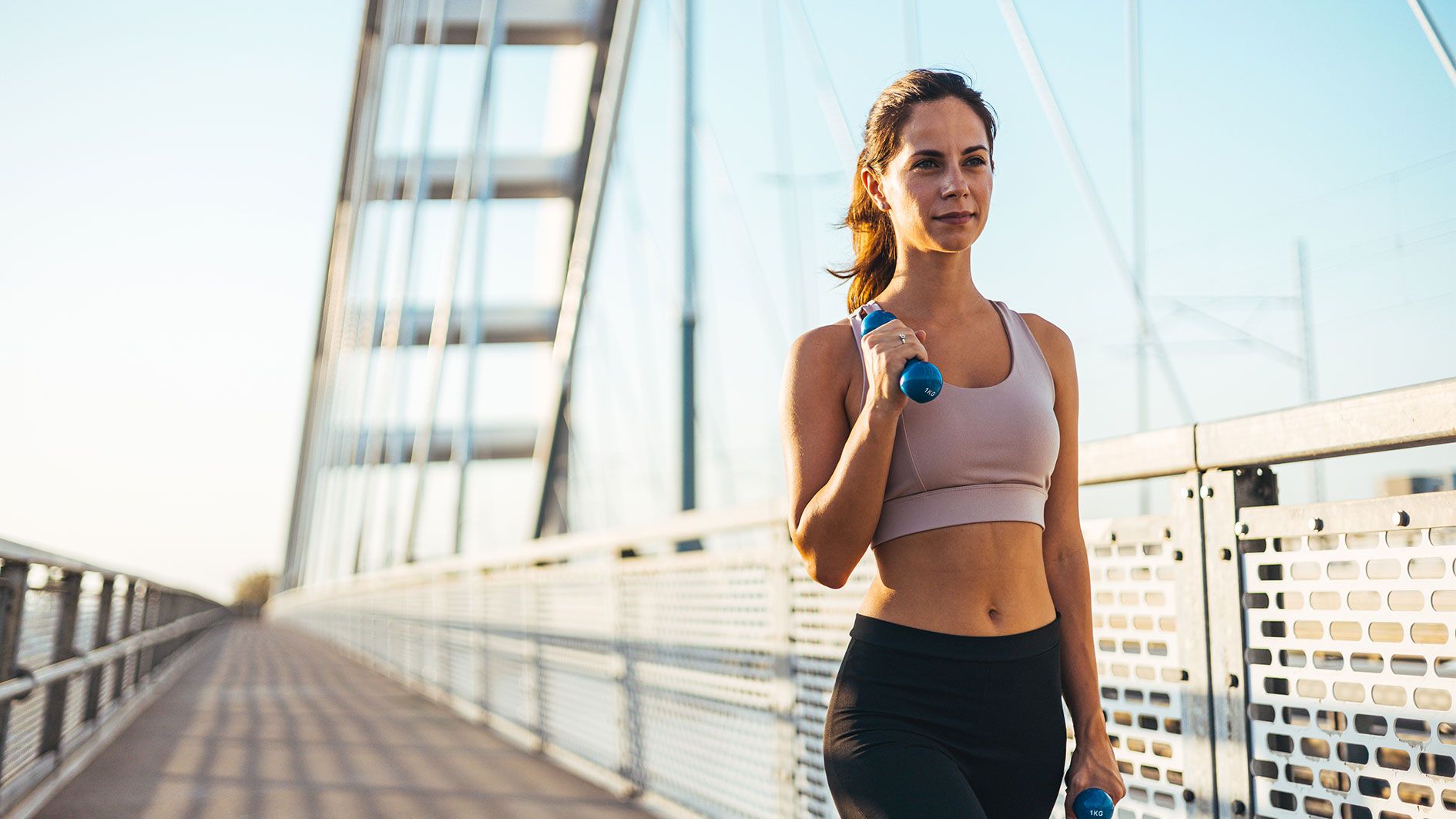 Mit den Gewichten sollte nicht gelaufen oder gejoggt werden.