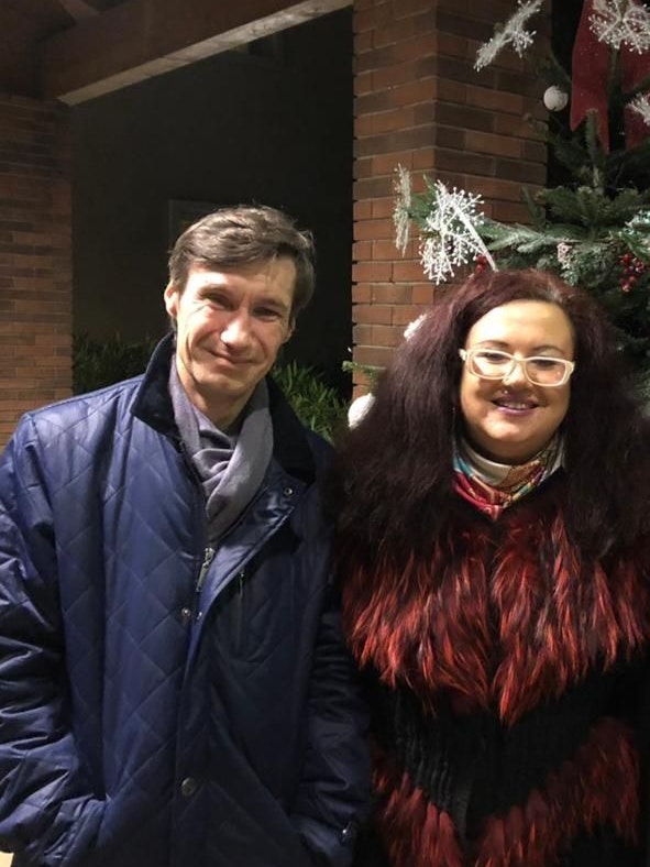 Andrij Neposedov mit seiner langjährigen Lebensgefährtin Oleksandra Zizenkova