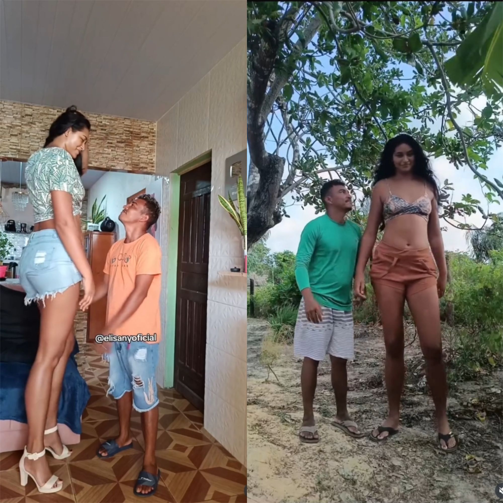 Die größte Frau Brasiliens und ihr Ehemann.