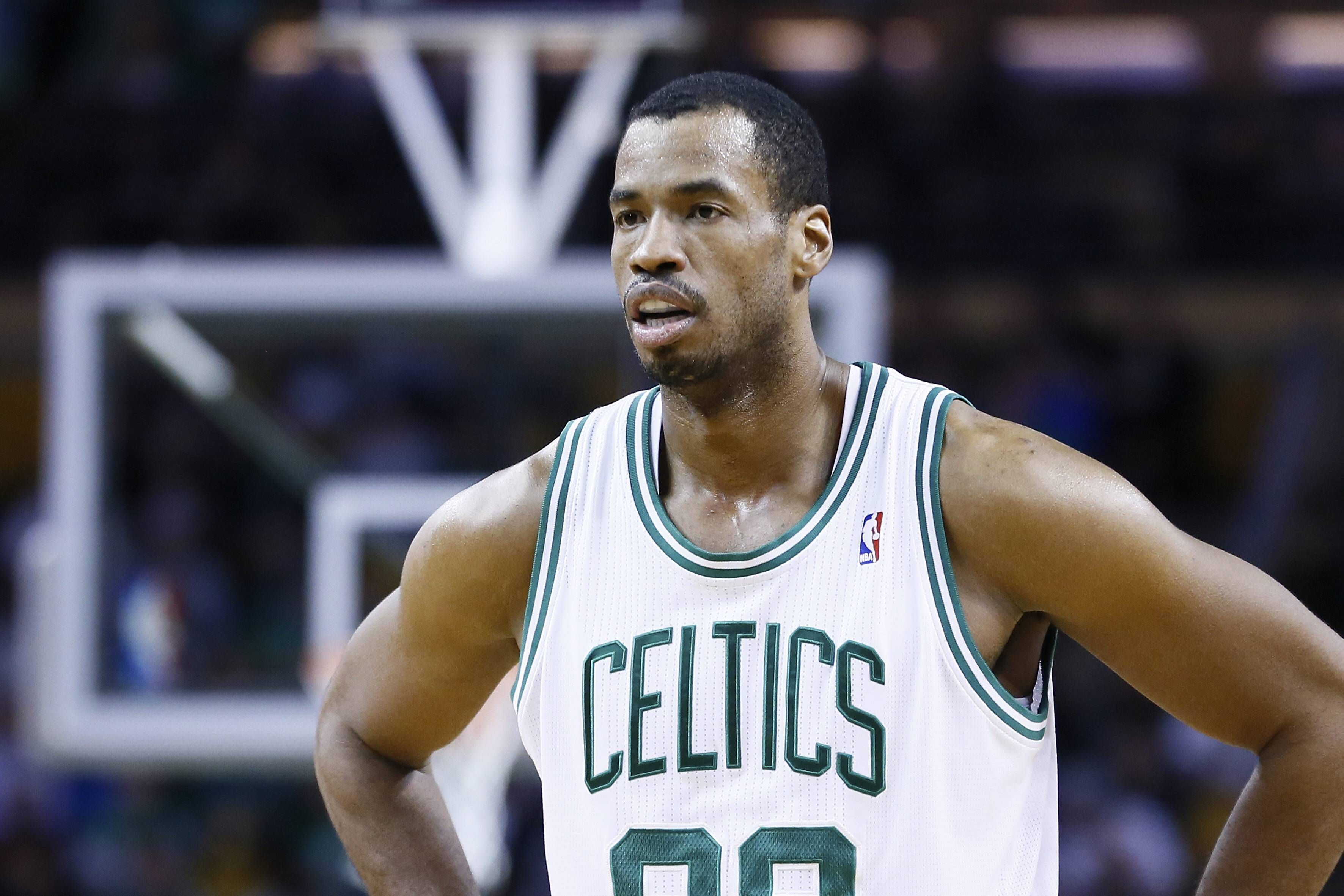 Jason Collins im Trikot der Boston Celtics. 