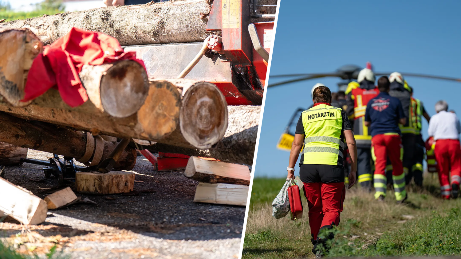 Heute.at - Schwerer Forst-Unfall: Mann (50) unter Stämmen gefangen