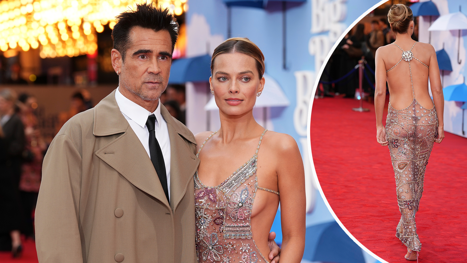 Colin Farrell und Margot Robbie posieren bei ihrer Ankunft zur Premiere des Films "A 'Big Bold Beautiful Journey" für die Fotografen. 