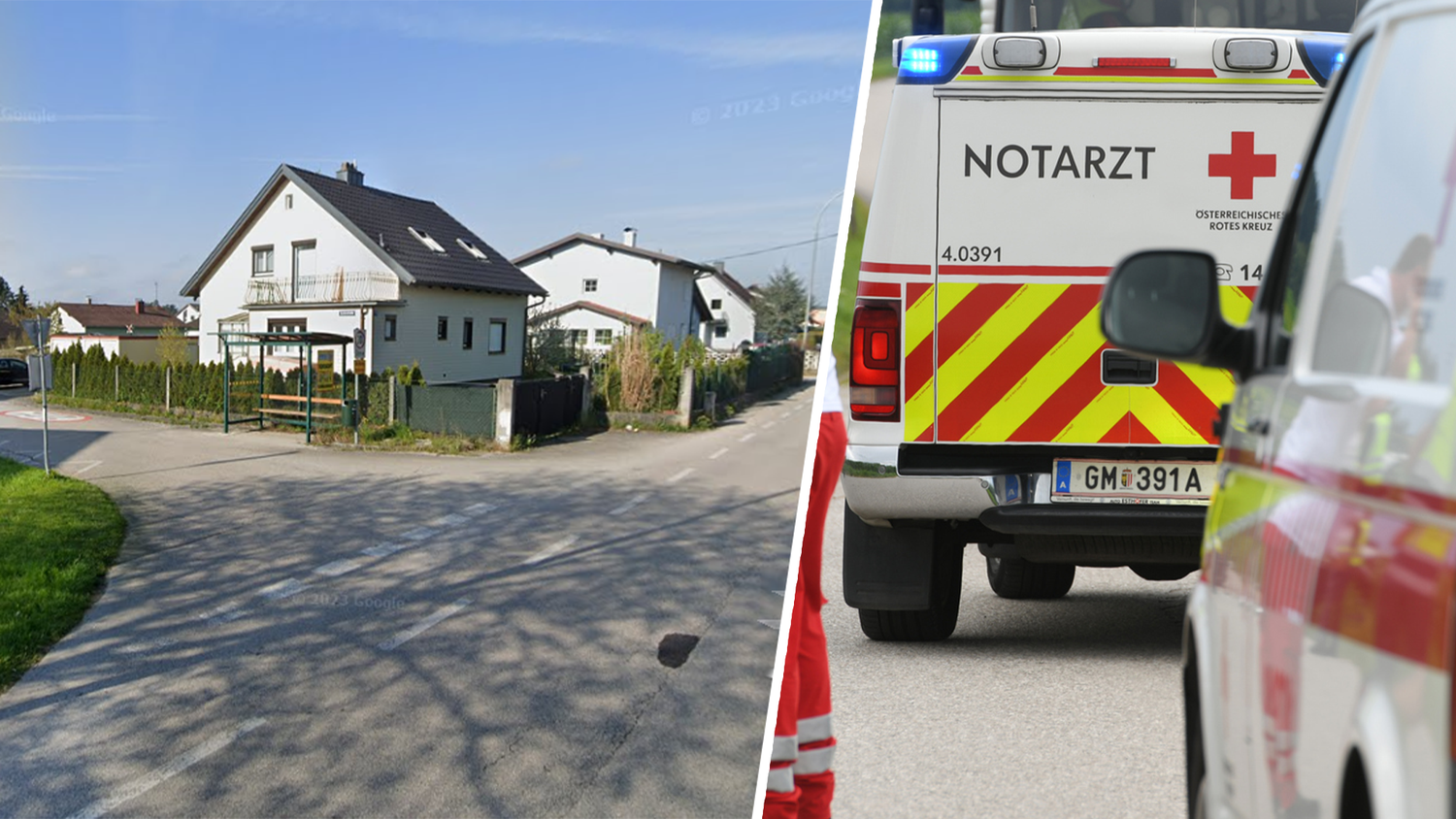 An dieser Kreuzung in Marchtrenk krachte es. Das Mädchen wurde noch am Unfallort vom Notarzt versorgt. (Symbolbild)