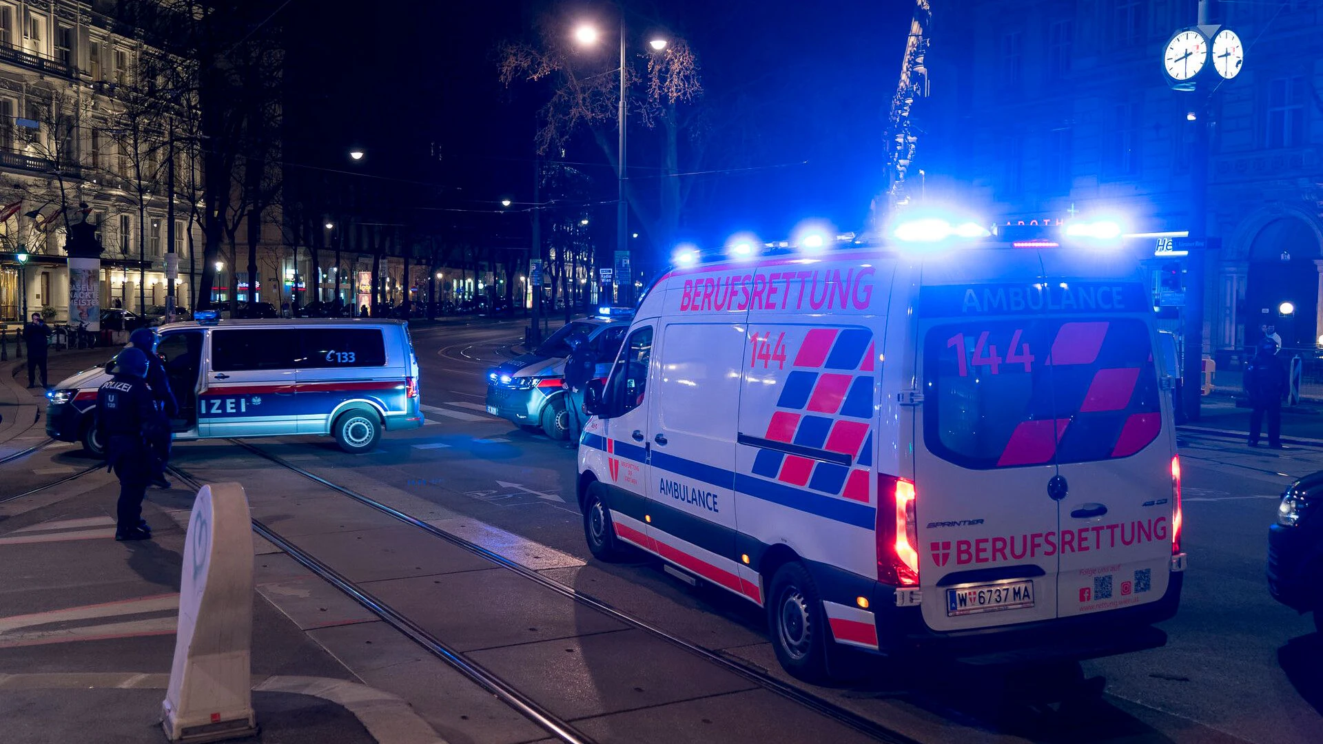 Archivbild eines Rettungs- und Polizeieinsatzes in Wien. 