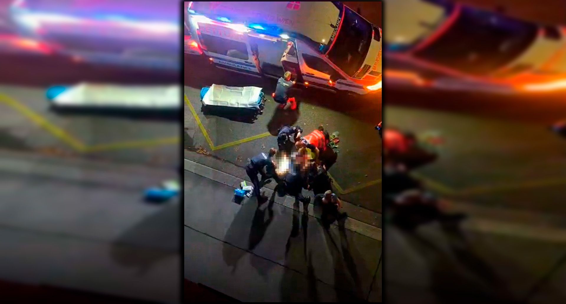 Die Einsatzkräfte versuchten dem Messer-Opfer das Leben zu retten.