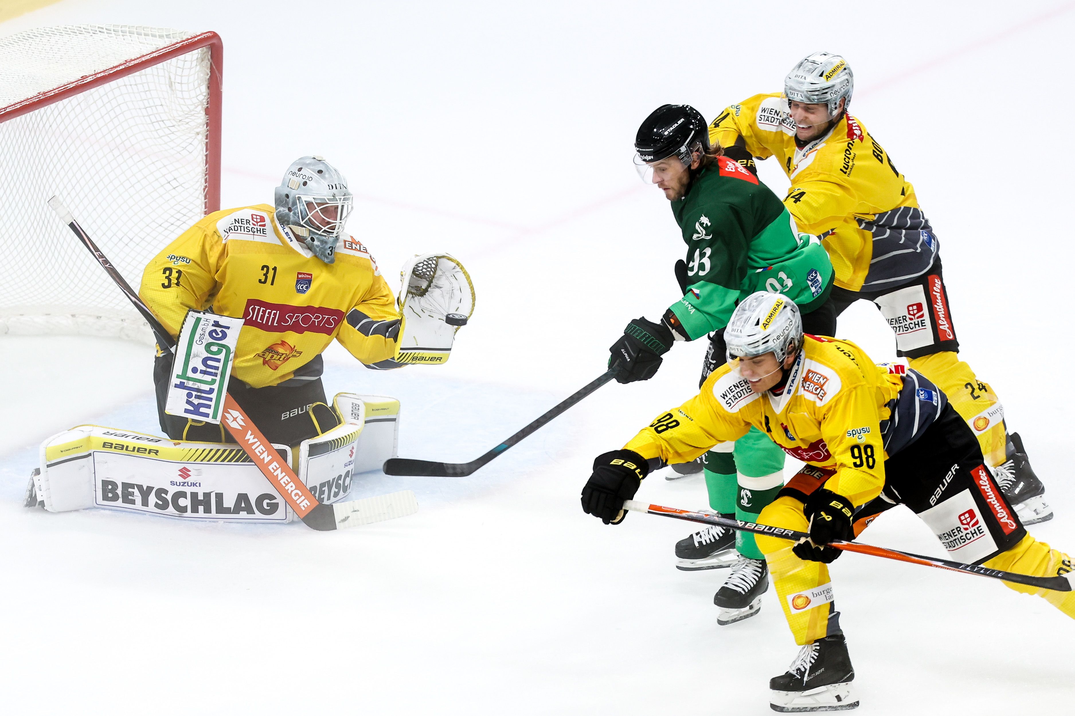 Die Vienna Capitals sind bei Olimpija Ljubljana mit 1:8 unter die Räder gekommen.