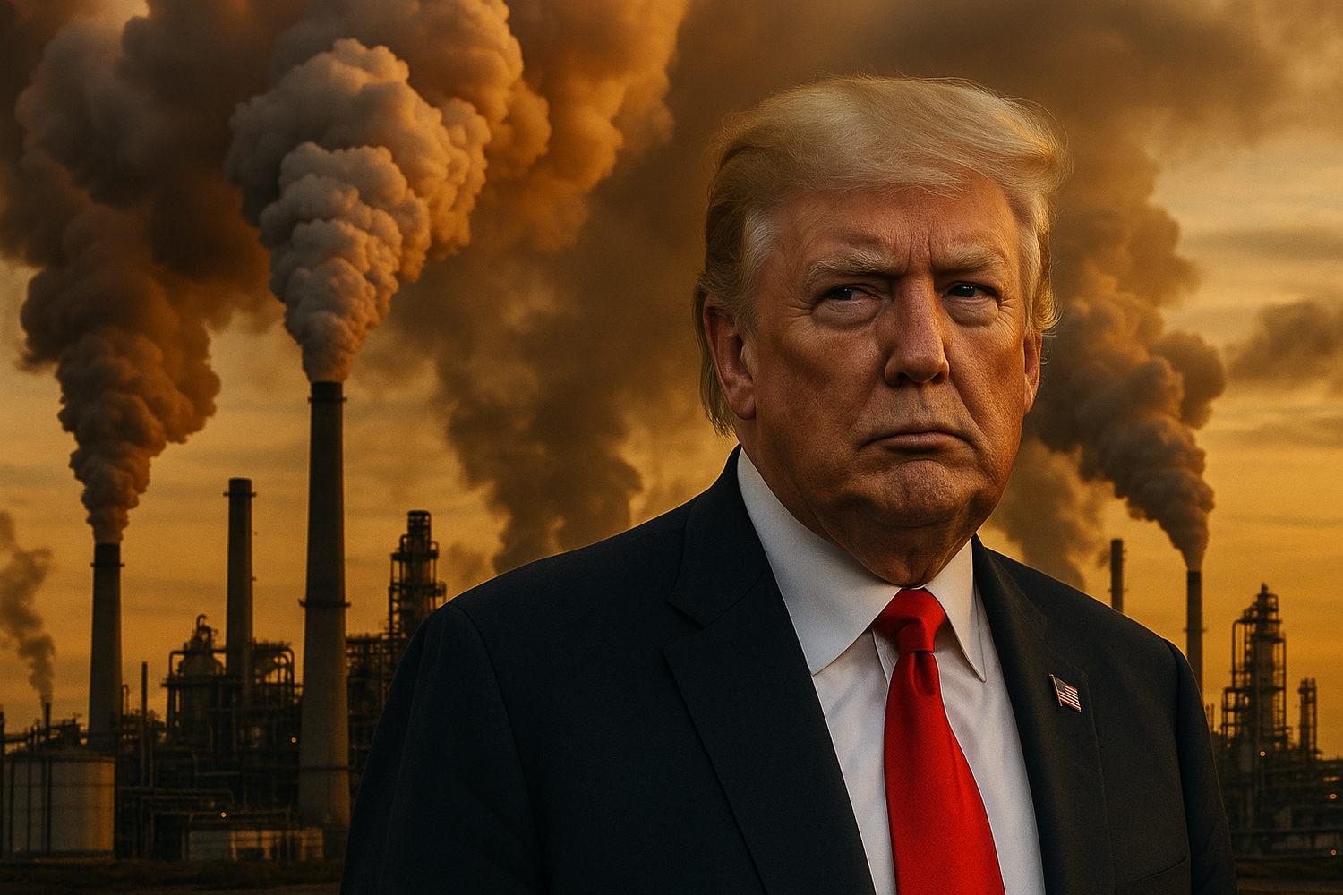 Donald Trump sorgt dafür, dass US-Konzerne völlig unkontrolliert die Luft verpesten und das Klima schädigen können.