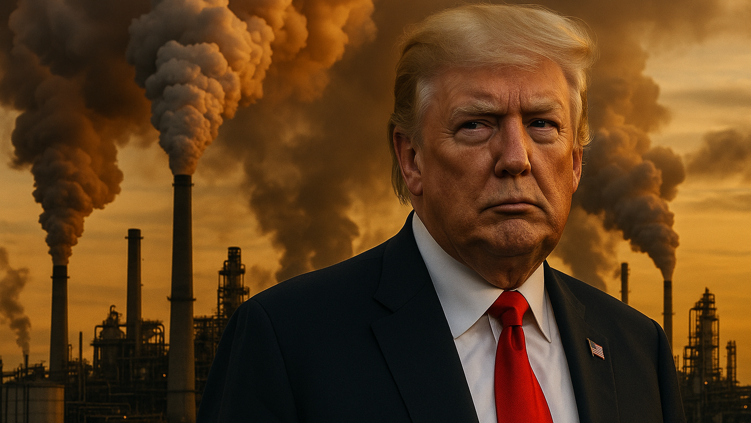 Donald Trump sorgt dafür, dass US-Konzerne völlig unkontrolliert die Luft verpesten und das Klima schädigen können.