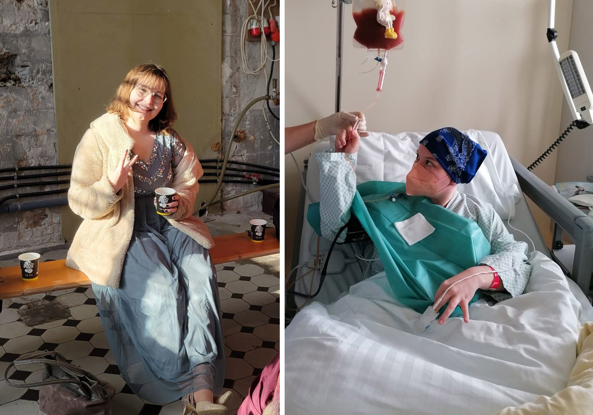 Julia S. kann dank einer Stammzellenspende im Jahr 2022 (r.) zweimal Geburtstag feiern.