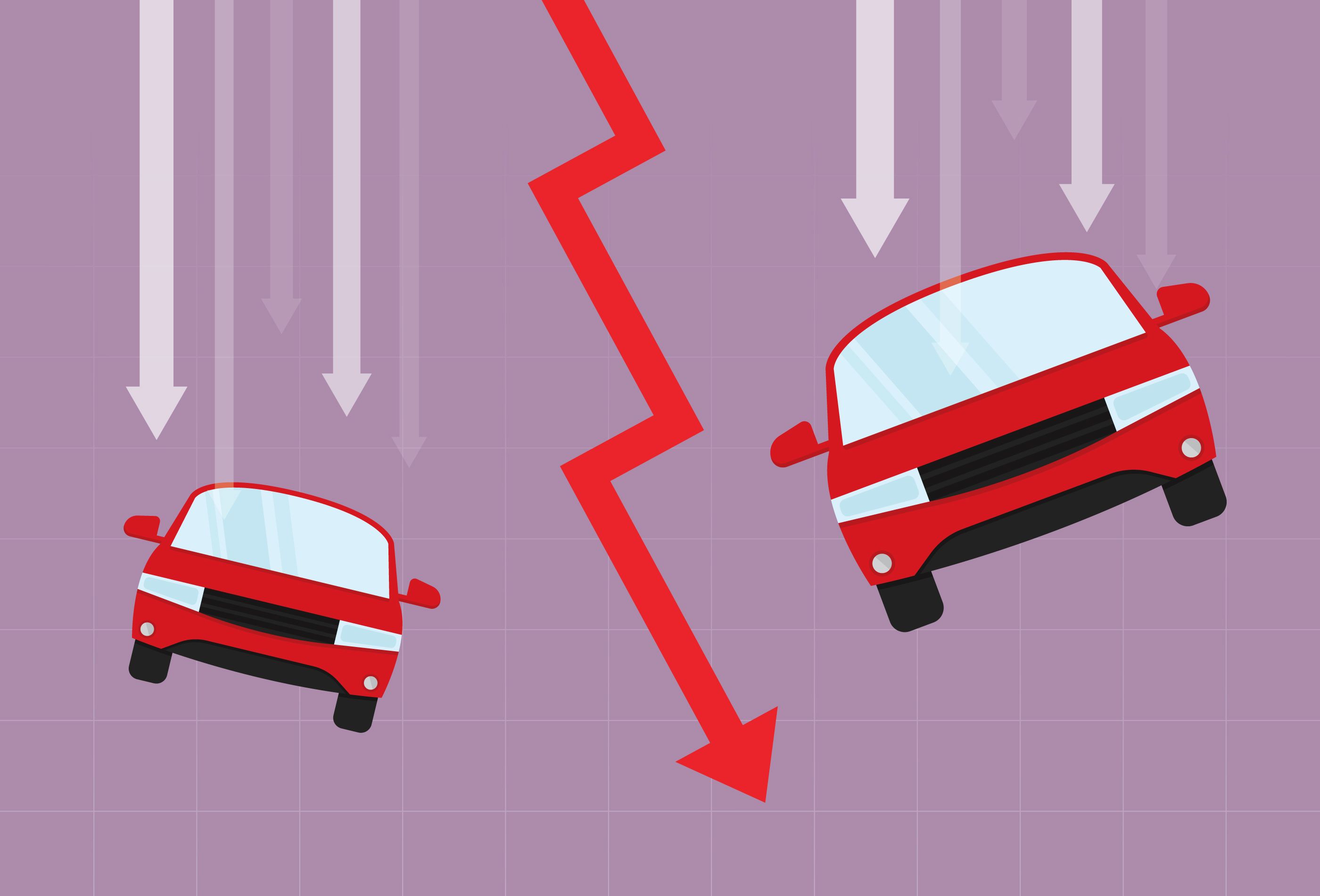 Finanzieller Absturz: Zölle, hohe Entwicklungskosten, komplexe Strukturen, Altlasten, unerwartet maues E-Autogeschäft und die übermächtige China-Konkurrenz setzen den etablierten Automobilkonzernen zu.