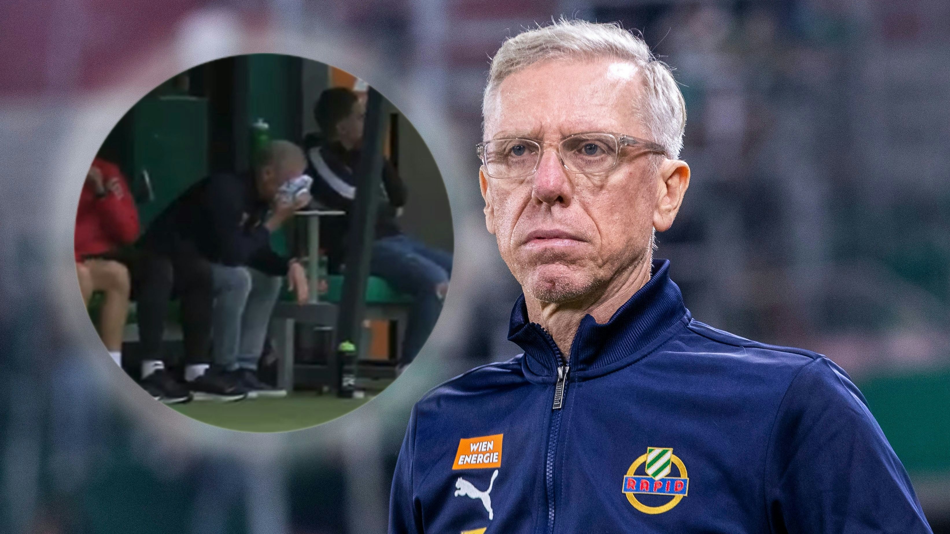 Ball trifft Stöger im Gesicht: "A schöne Detschn"