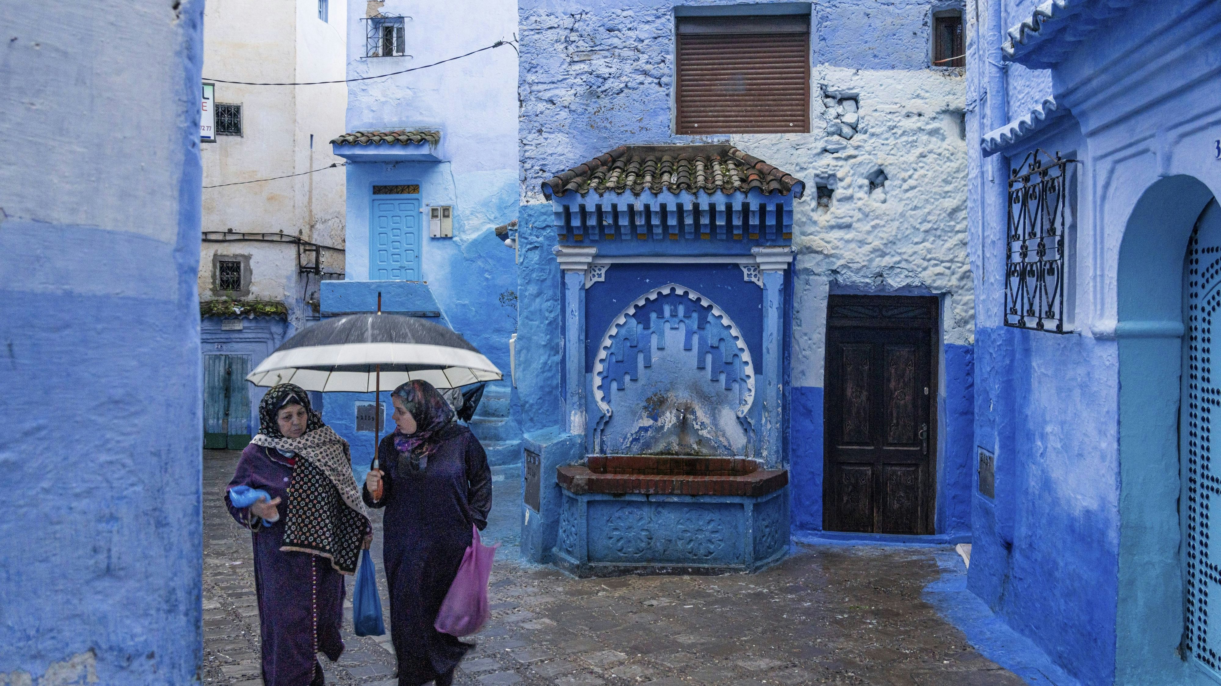 In Chefchaouen ist alles in Blautönen gehalten.