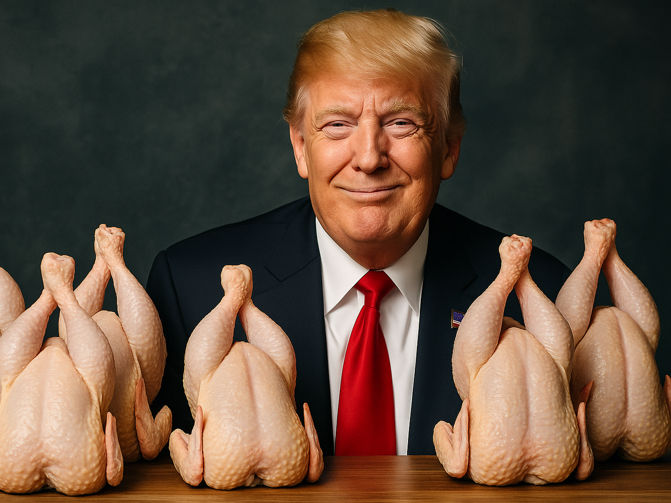 So stellt sich die KI Trumps Reaktion auf die Aufhebung des Chlorhendl-Verbots vor.