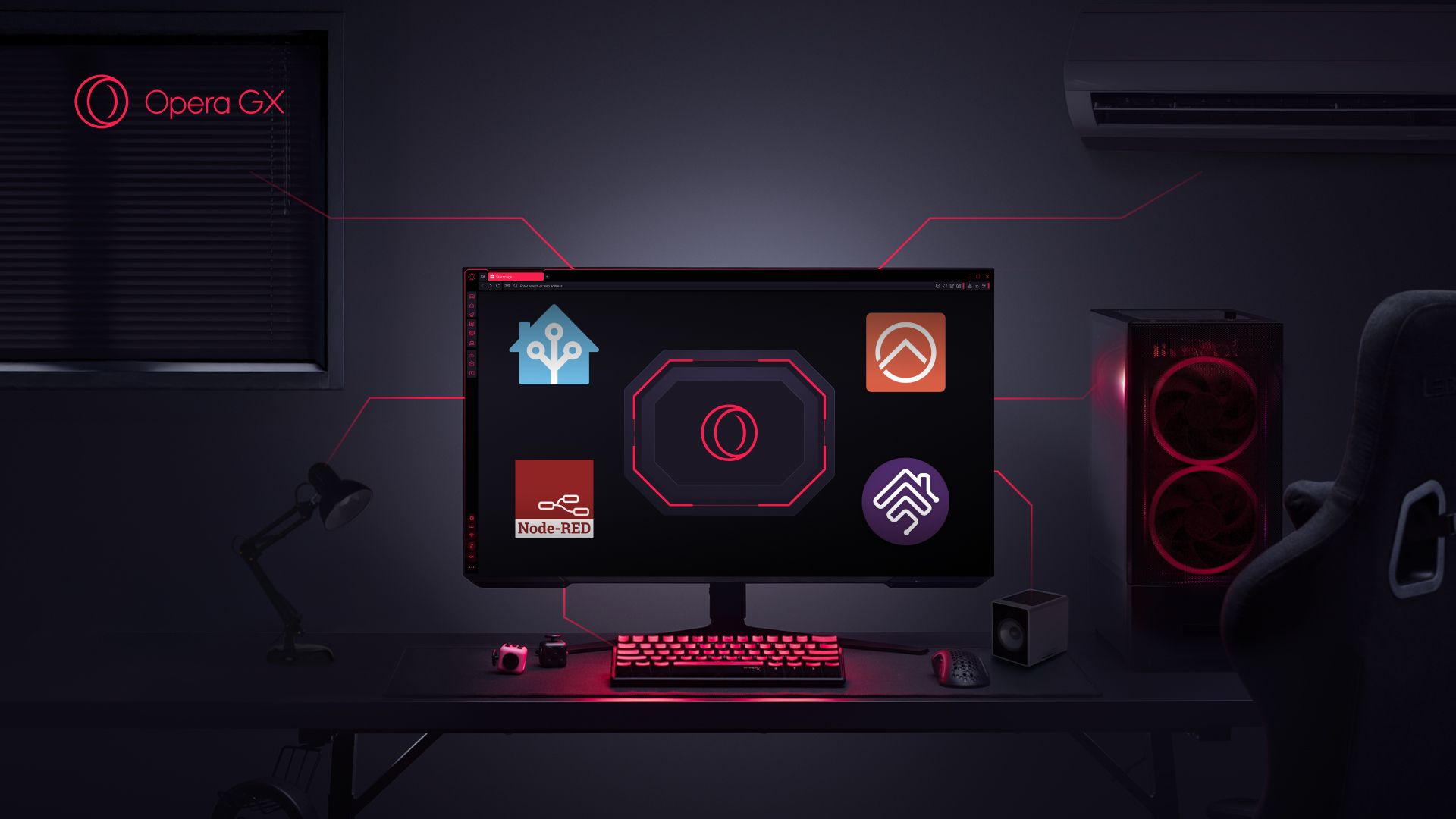 Opera GX bringt Smart Home Anwendungen in den Browser.