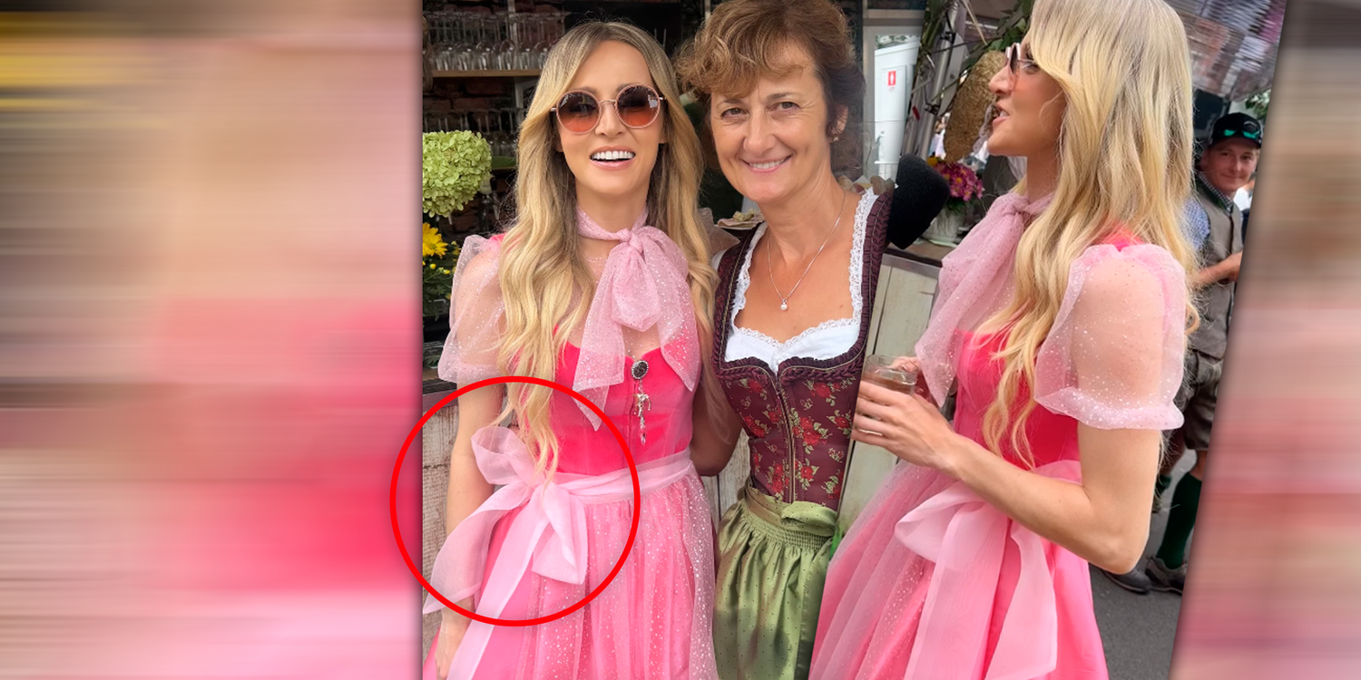 Melissa Naschenweng trägt ihre Schleife... wo genau?