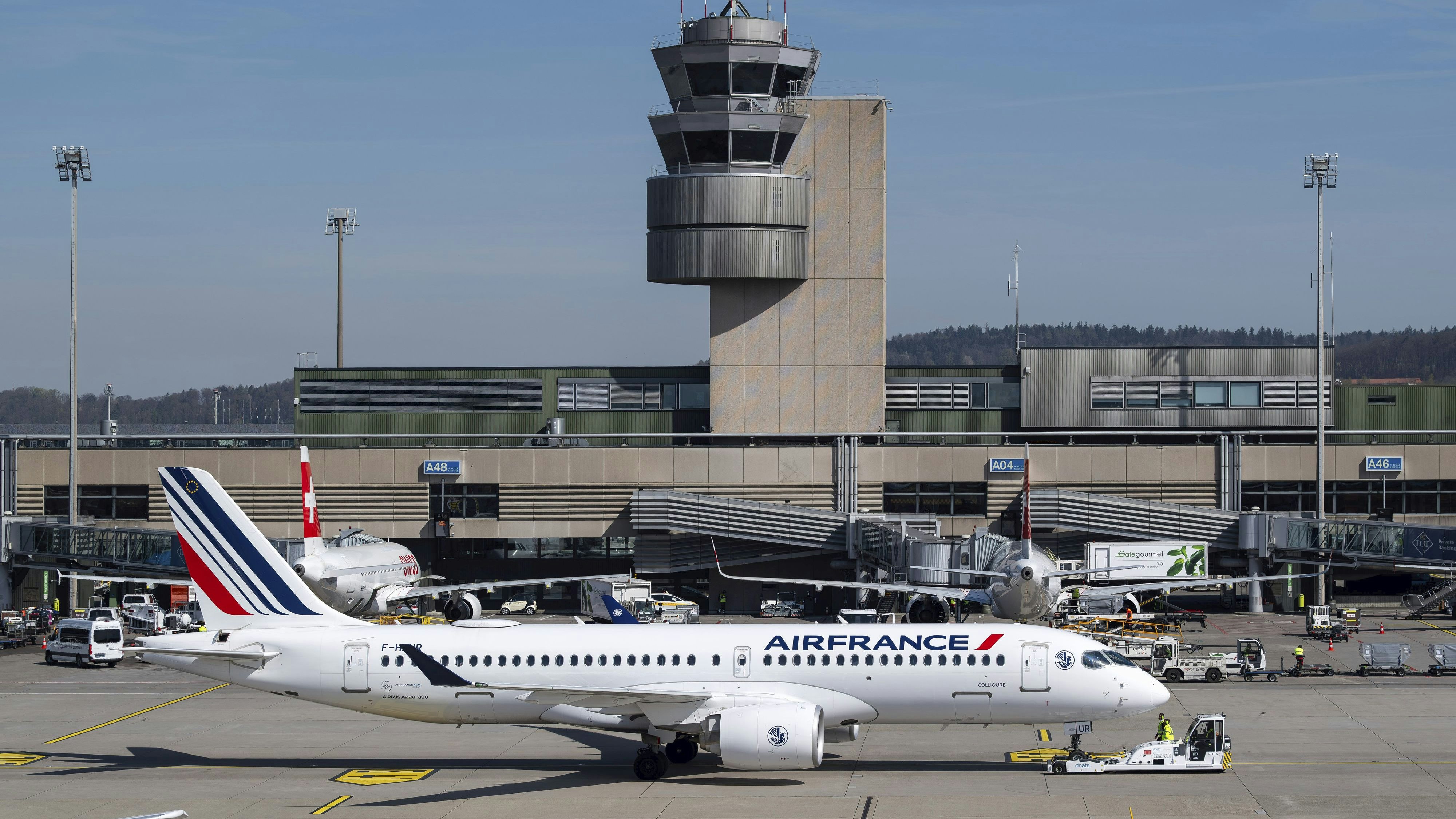 Ein Airbus A220-300 der Air France in Wien auf einer älteren Aufnahme