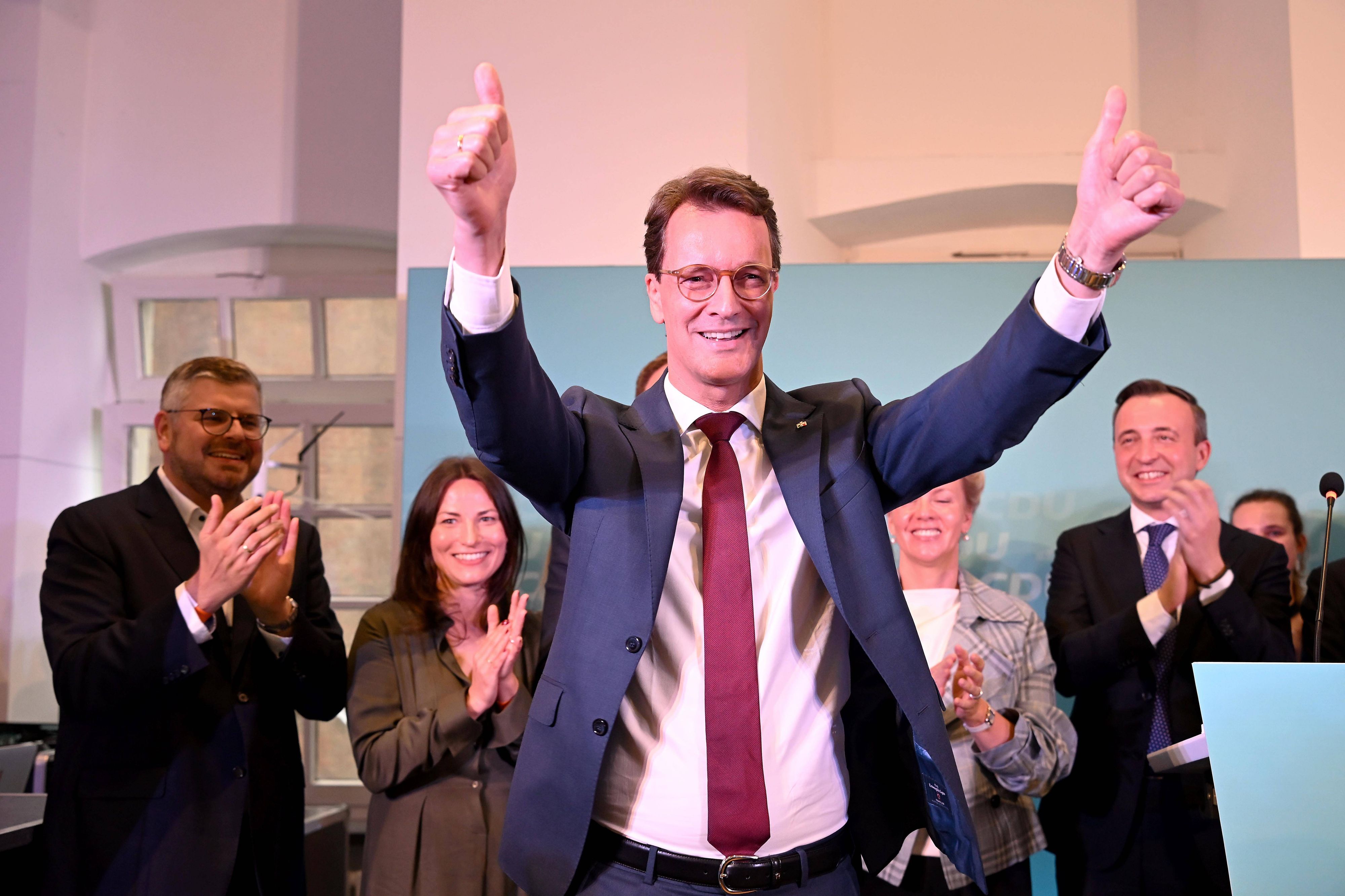 Kann mit 33,3 Prozent der Stimmen rechnen: CDU-Ministerpräsident Hendrik Wüst. (14. September 2025)