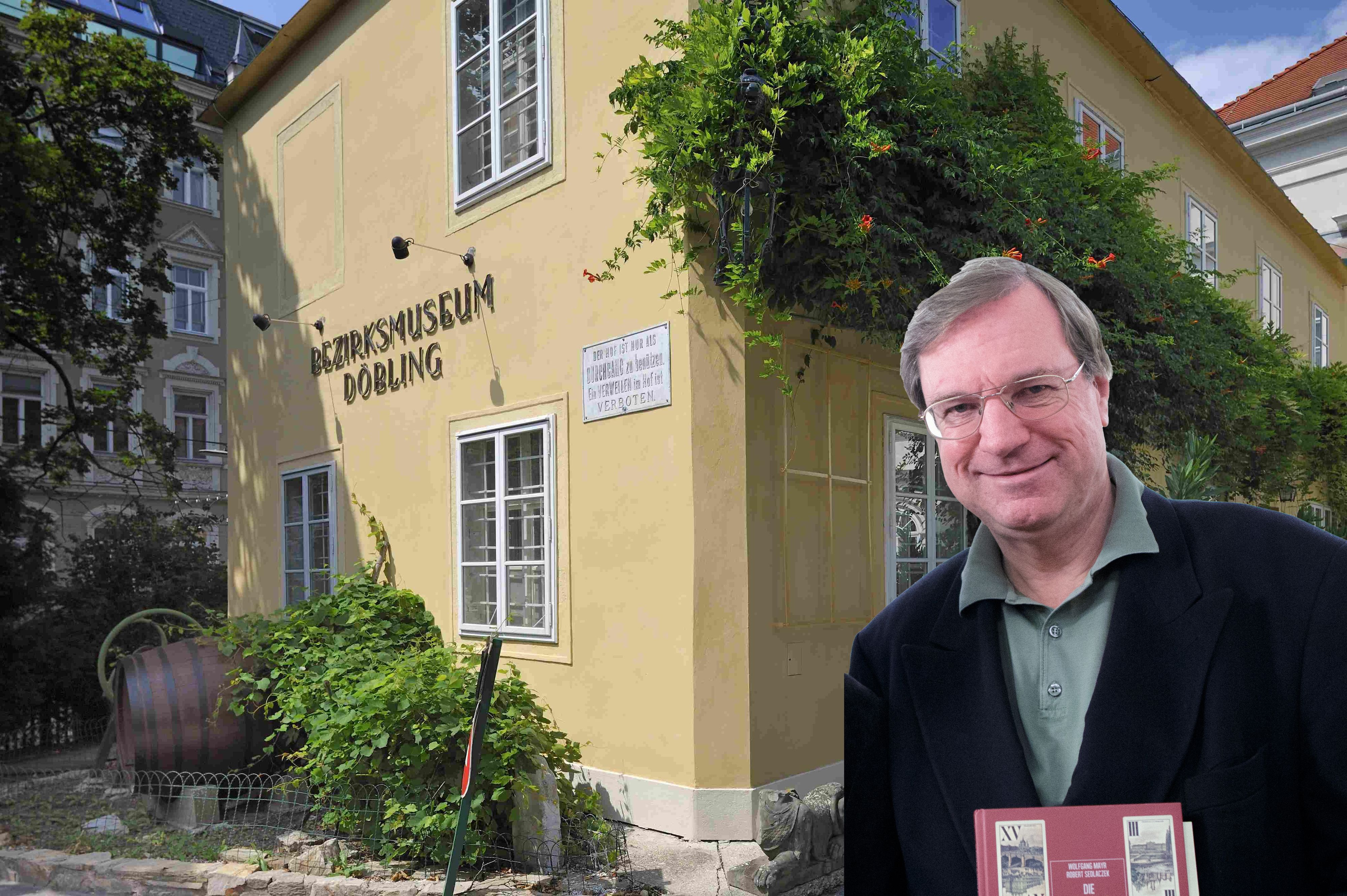 Autor Robert Sedlaczek präsentiert Buch im Bezirksmuseum Wien-Döbling.