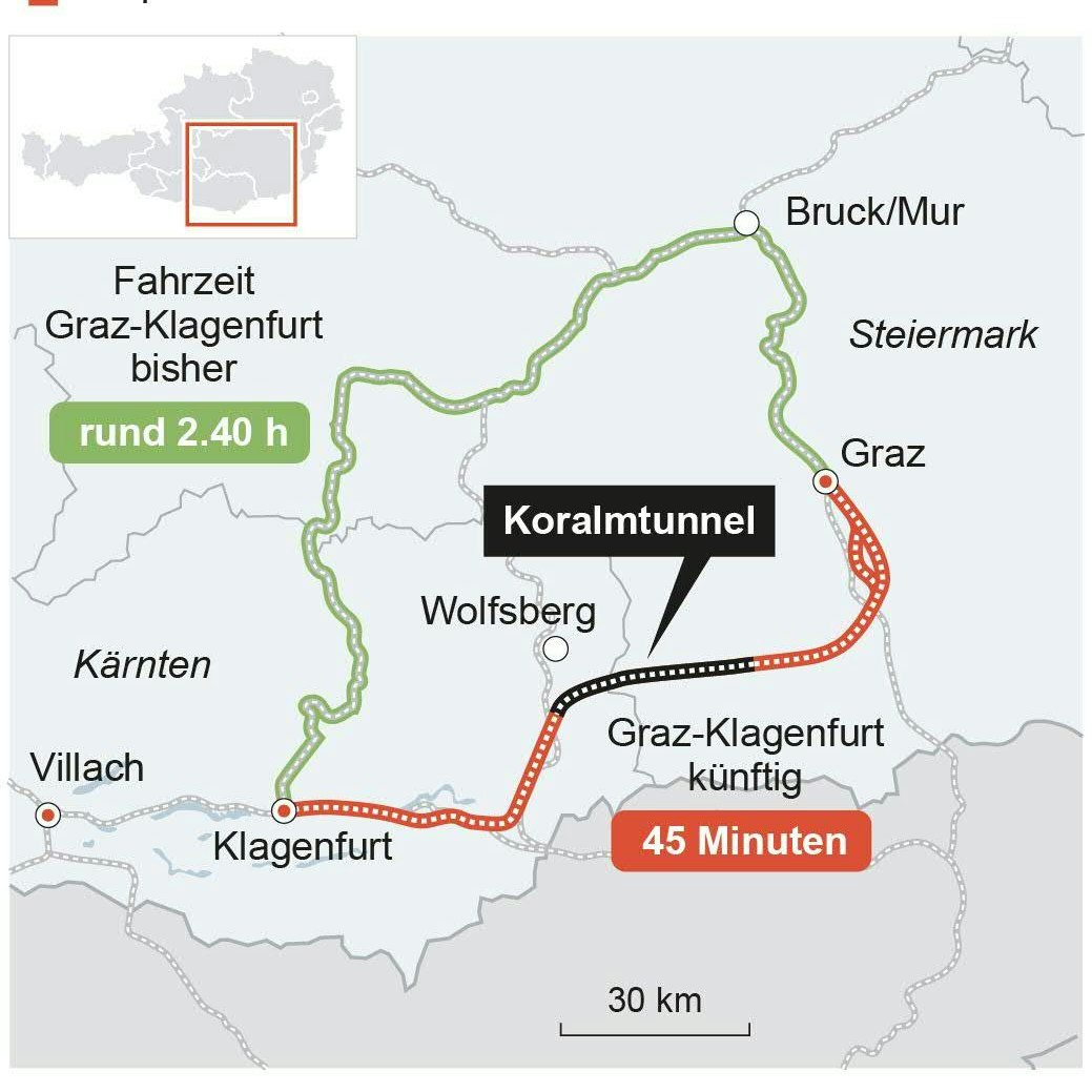 Ab Dezember 2025 wird die Koralmbahn in Betrieb genommen.