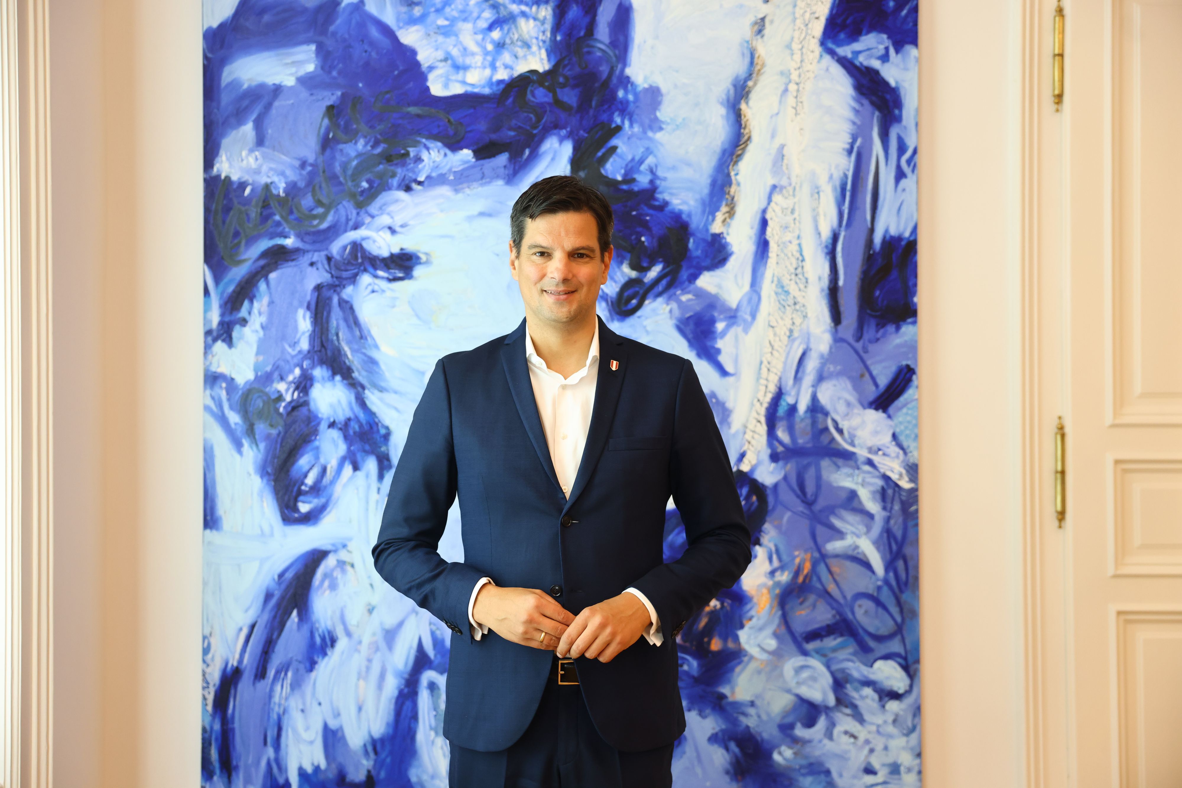 Der blaue Landesrat aus der Steiermark Hannes Amesbauer war zu Besuch in der <em>