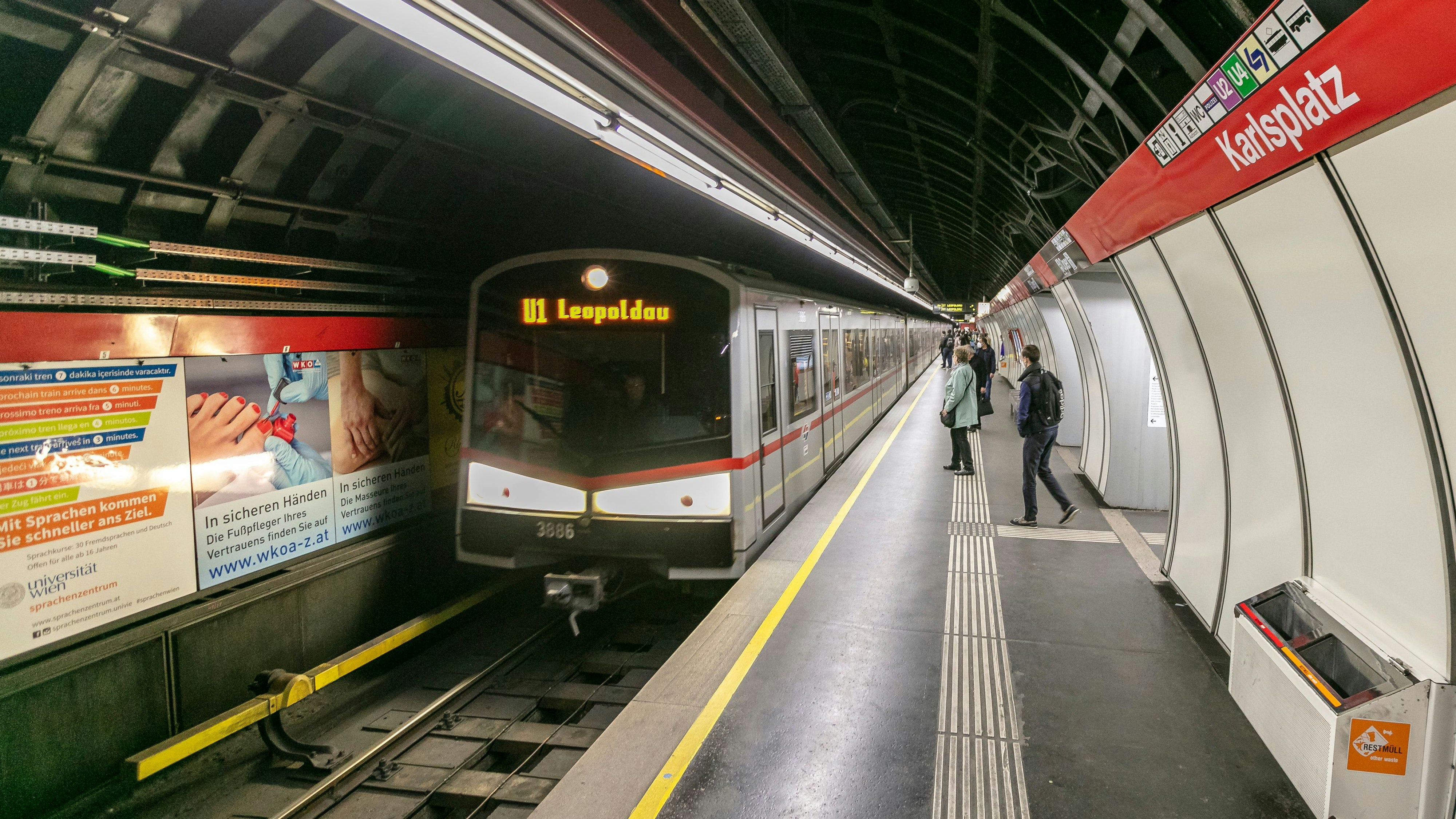 U1-Station Karlsplatz: Hier passierte der Unfall. 