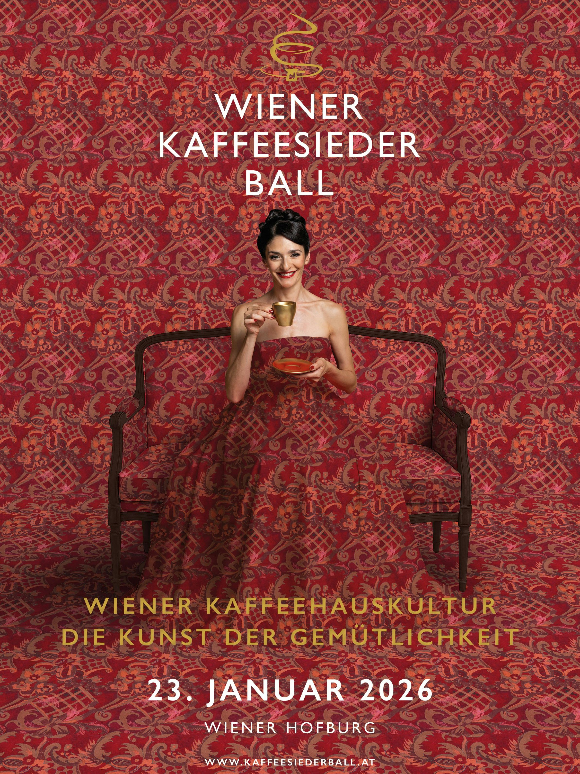 Das Ballplakat des Kaffeesiederballs 2026. 