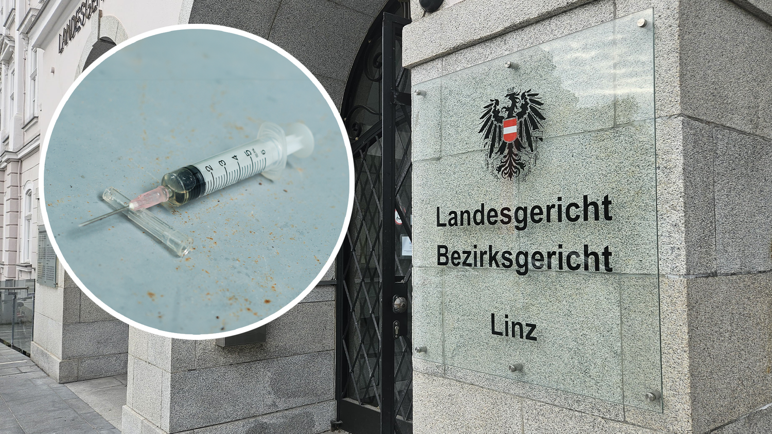 Ein Mann wollte mit dutzenden teils blutverschmierten Spritzen durch die Sicherheitsschleuse am Linzer Landesgericht. (Symbolbild)