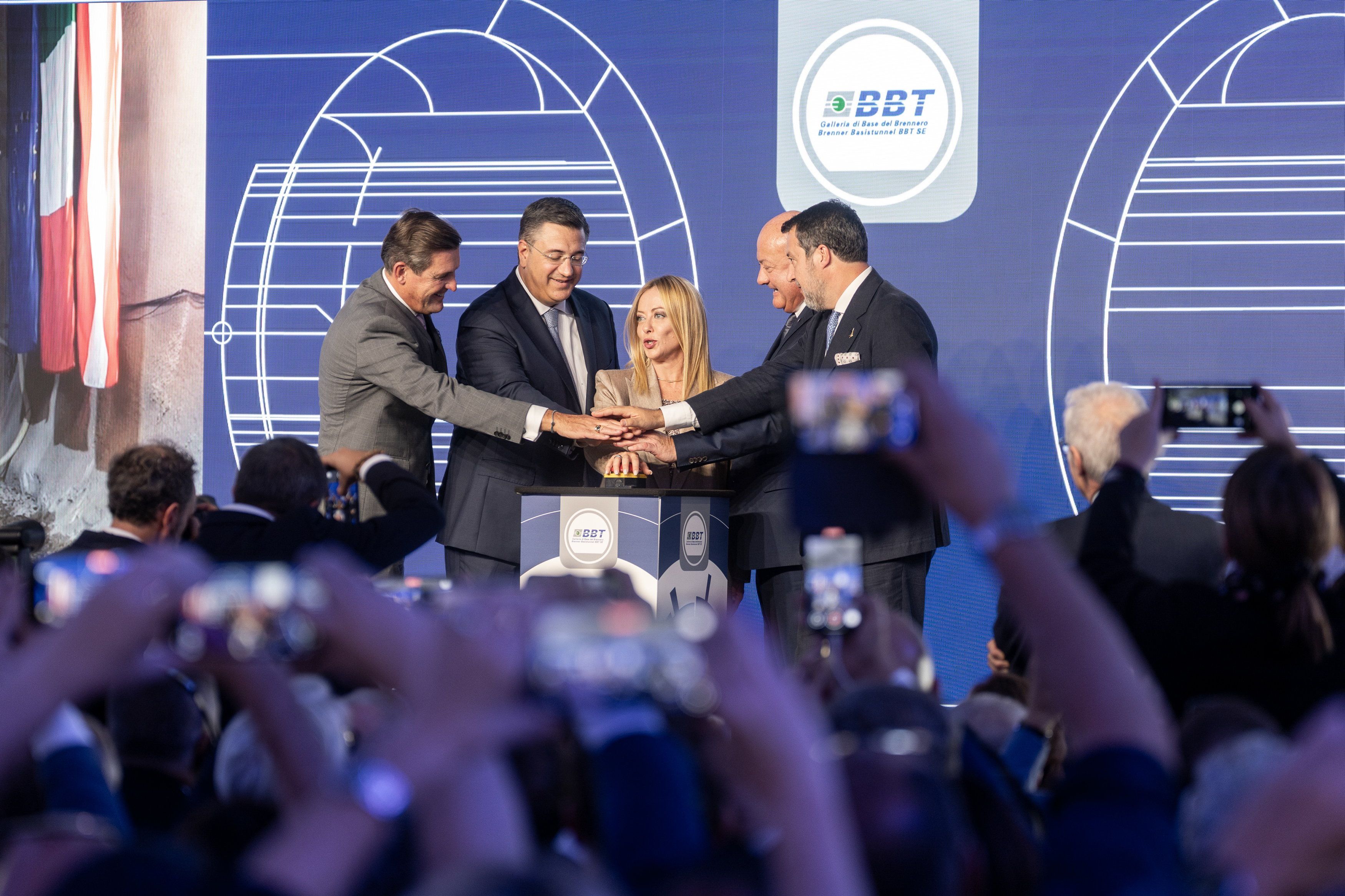 Durchstich beim Brenner-Basistunnel.