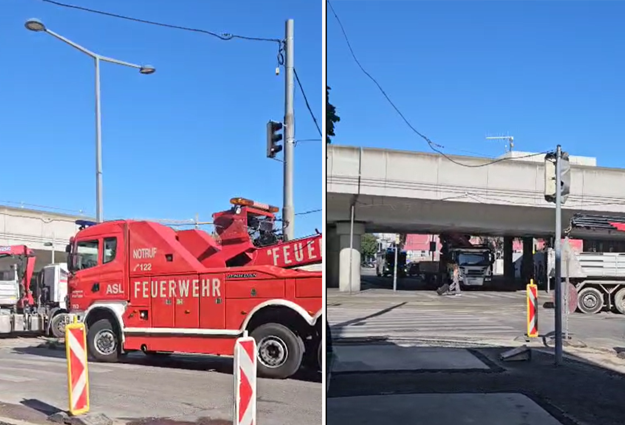 Dieser LKW sorgte für einen Feuerwehreinsatz am Freitag.