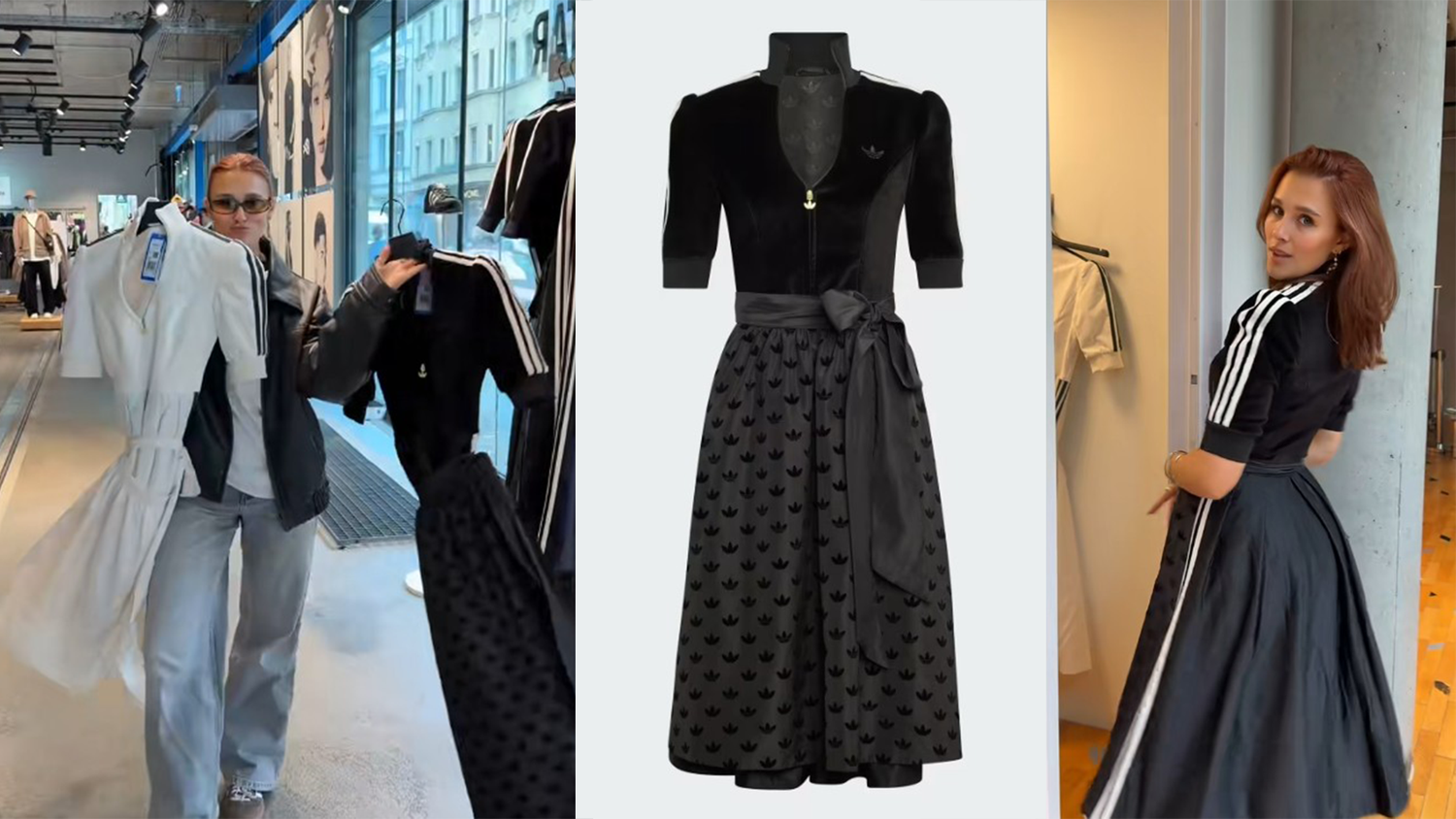 Die TikTokerin greta_e hat das Dirndl in beiden Farben probiert.