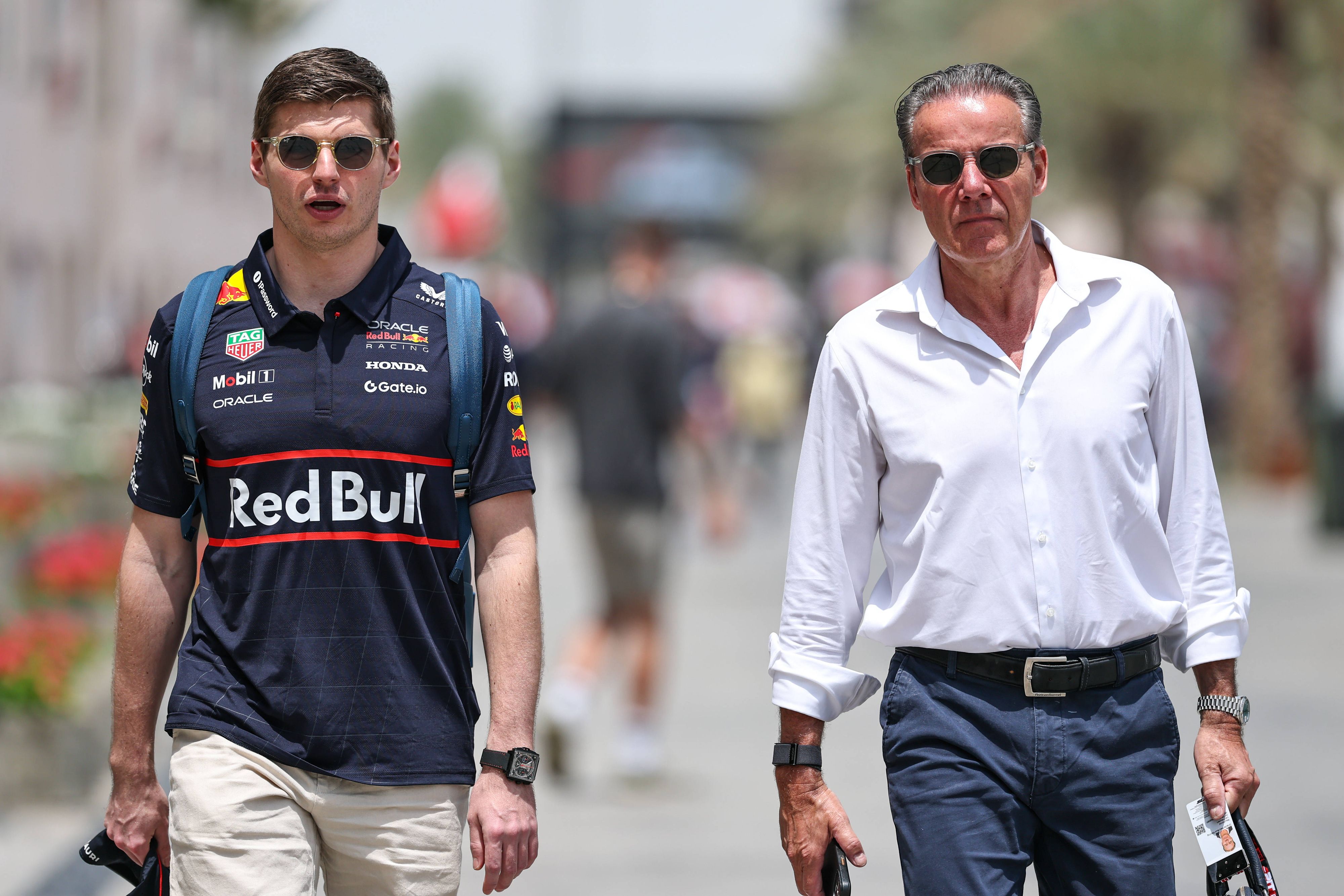 Red-Bull-Star Max Verstappen und sein Manager Raymond Vermeulen. 