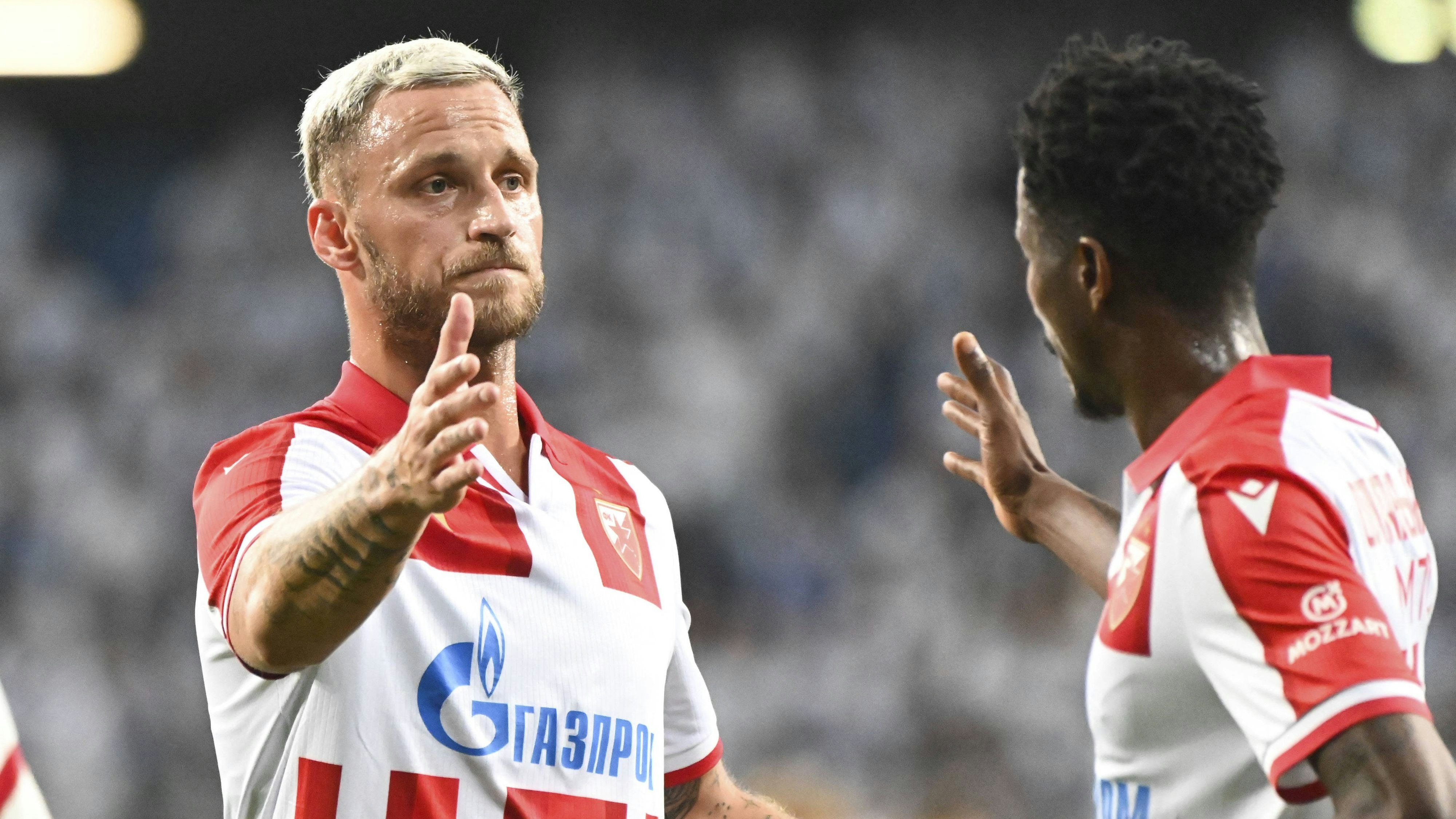 CALCIO - UEFA Champions League - Lech Poznan vs Crvena Zvezda during match of the third qualifying round of the UEFA Champions League between Lech Poznan vs Crvena Zvezda, Poland, on August 6 2025 Poznan Poland PUBLICATIONxNOTxINxFRAxUK Copyright: xIPAxSport/ABACAx