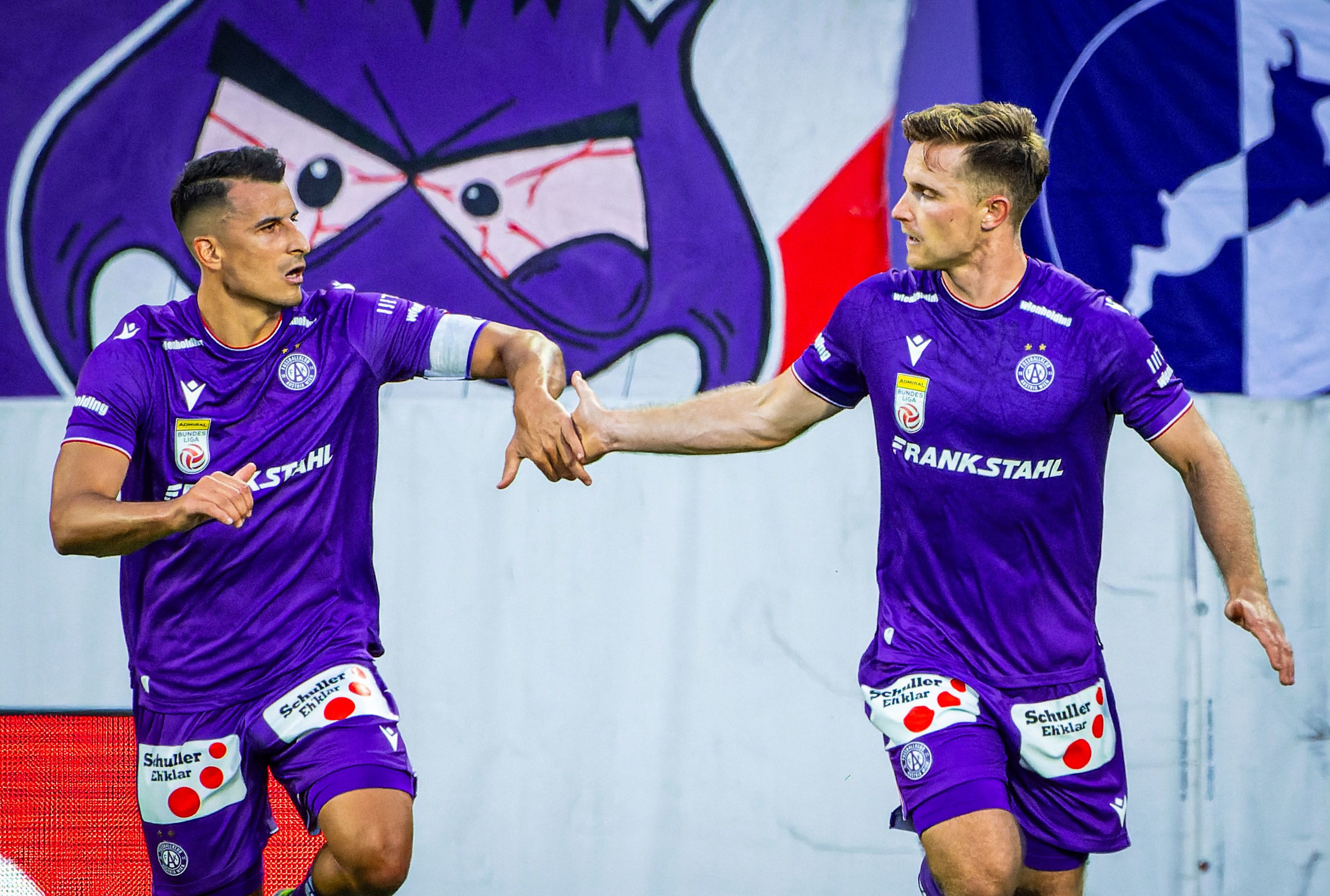 Manfred Fischer und Johannes Eggestein trafen für die Austria.