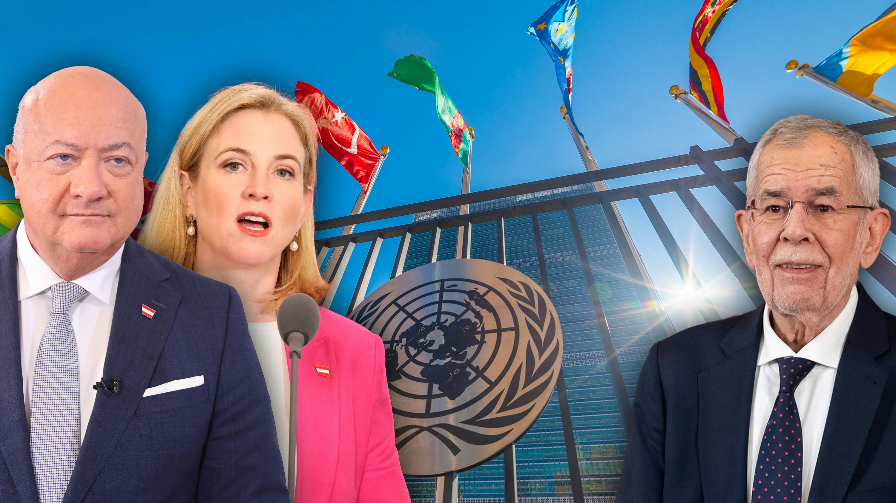 Heute.at - VdB, Stocker und Meinl-Reisinger machen in NY Wahlkampf