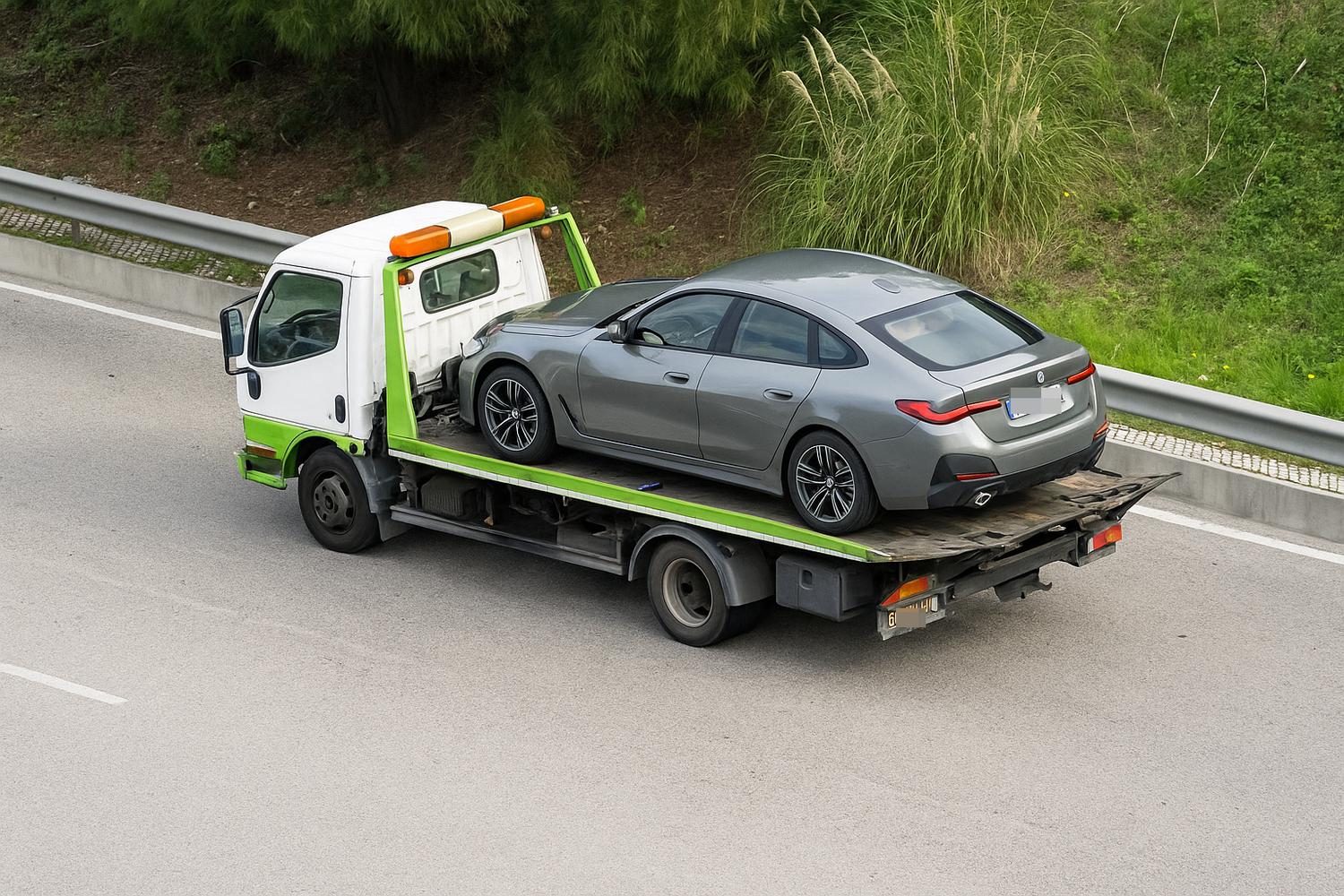 Der BMW der jungen Frau wurde von der Polizei beschlagnahmt.