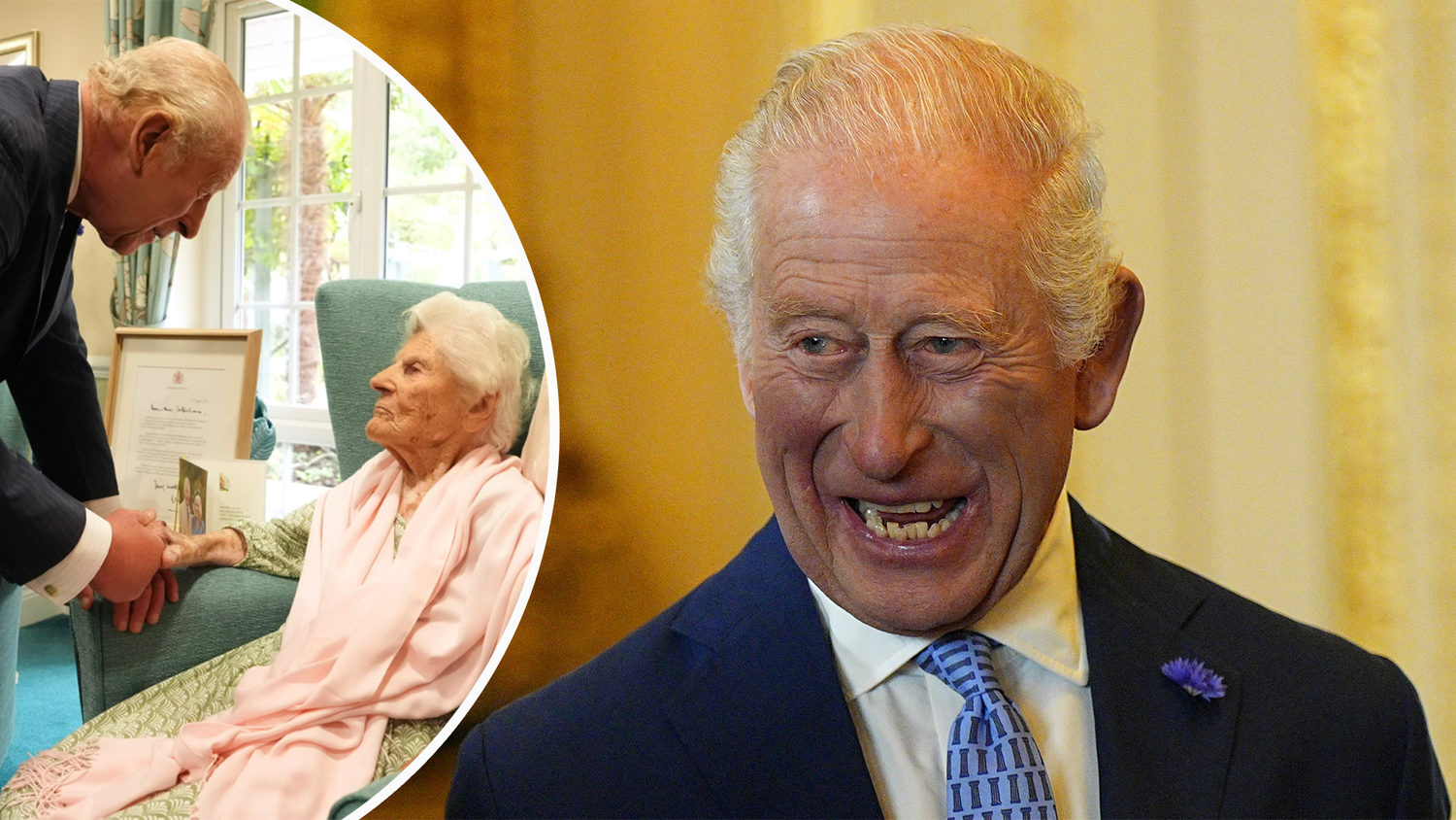 Sie erinnert sich an seine Amtseinführung 1969 als Prinz von Wales: Die 116-jährige Ethel Caterham mit König Charles III.