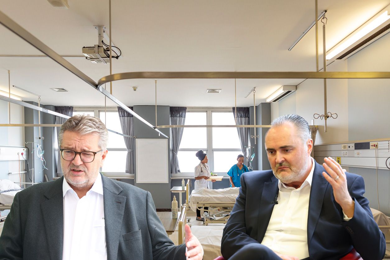 Peter Hacker (l.) und Hans-Peter Doskozil im Clinch. Gesundheitsökonom Thomas Czypionka fordert einen Ost-Verbund als Lösung.