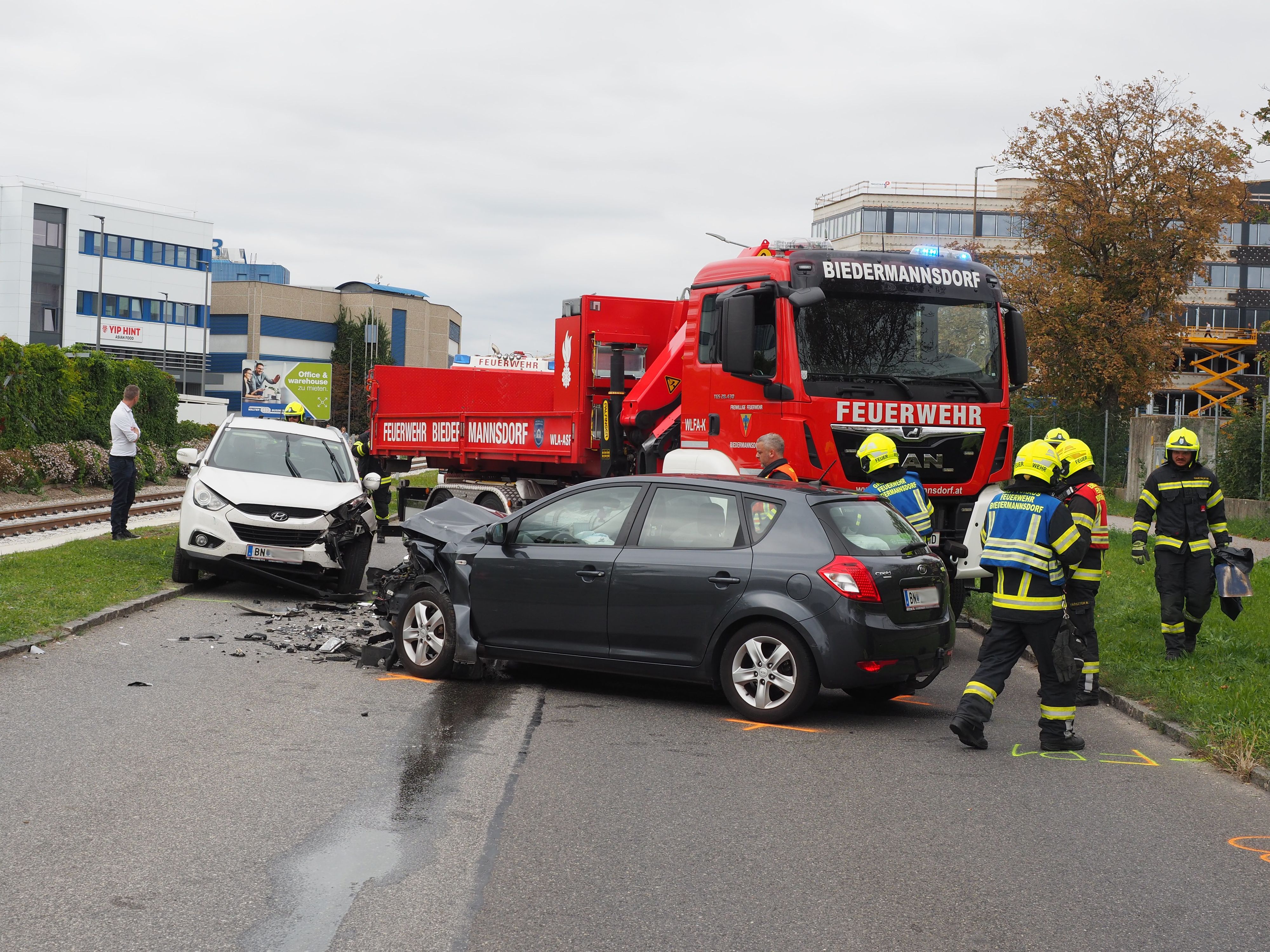 Frontalzusammenstoß bei Biedermannsdorf