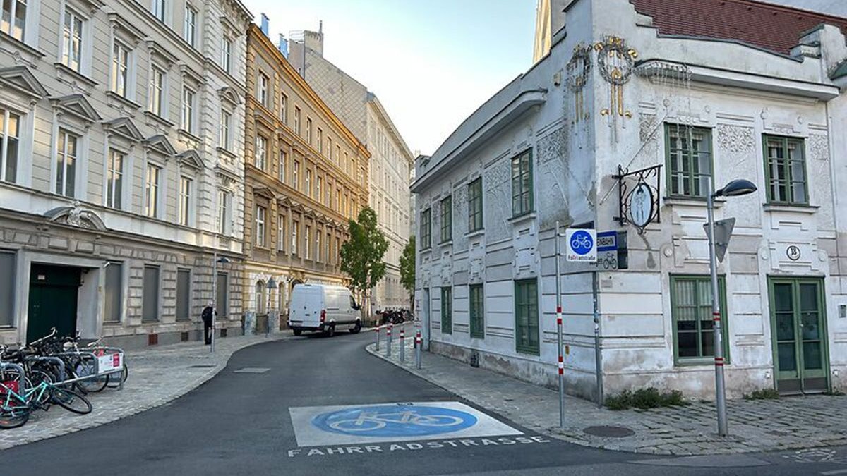 Fahrradstraße in Wien