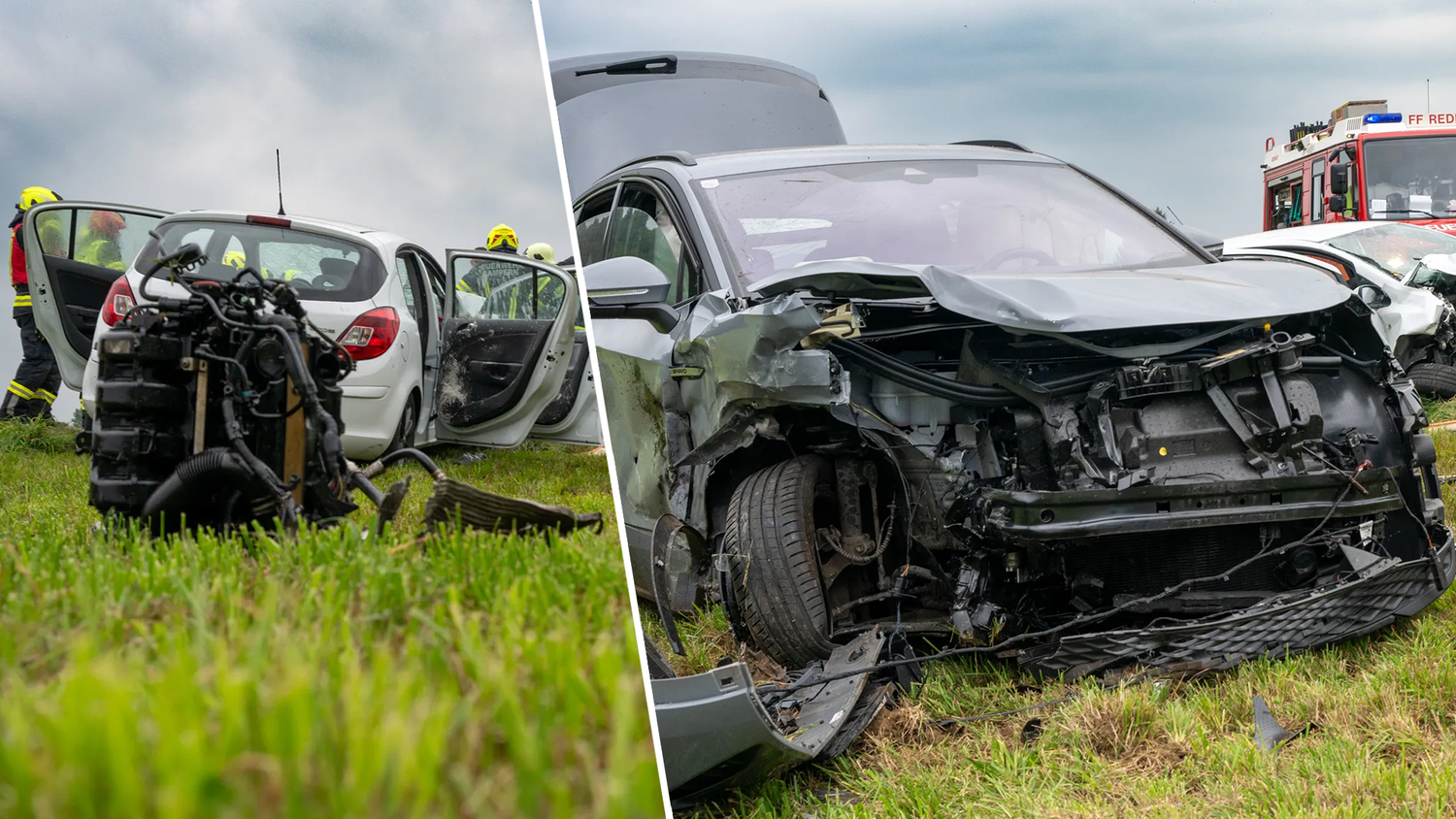 Heute.at - Heftiger Frontalcrash – Aufprall reißt Motor aus Auto