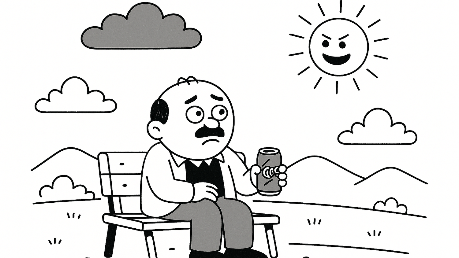 Komischer Kauz: Fürchtet sich Herlicek plötzlich vor der Sonne?