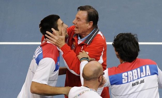 Novak Djokovic und Niki Pilic.