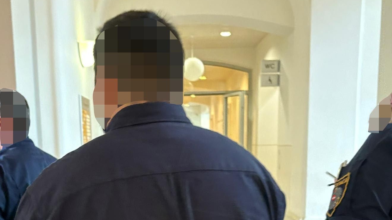 Der Angeklagte vor Gericht in Wr. Neustadt