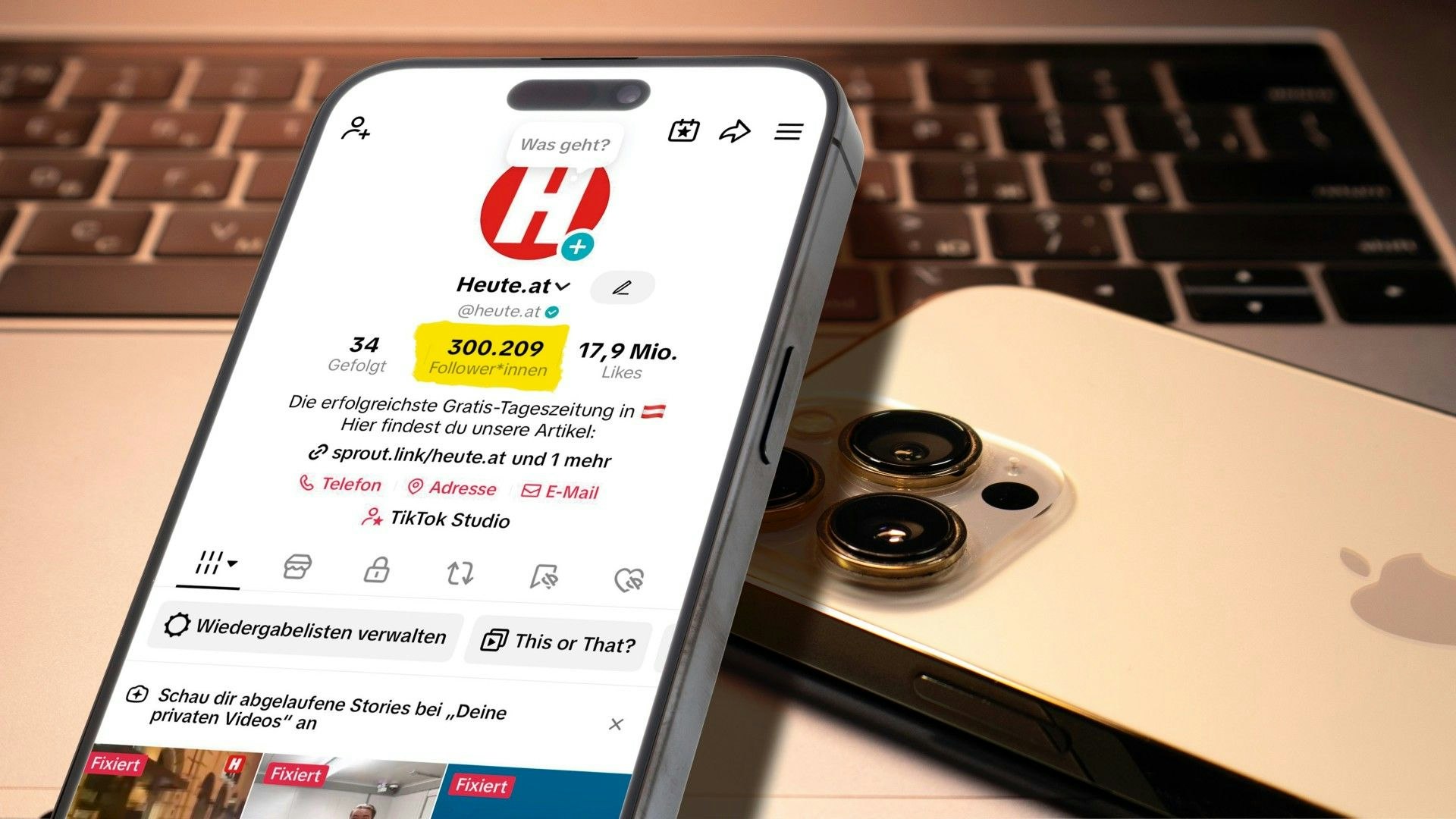 Heute.at - Über 300.000 TikTok-Fans – jetzt Super-Handy gewinnen