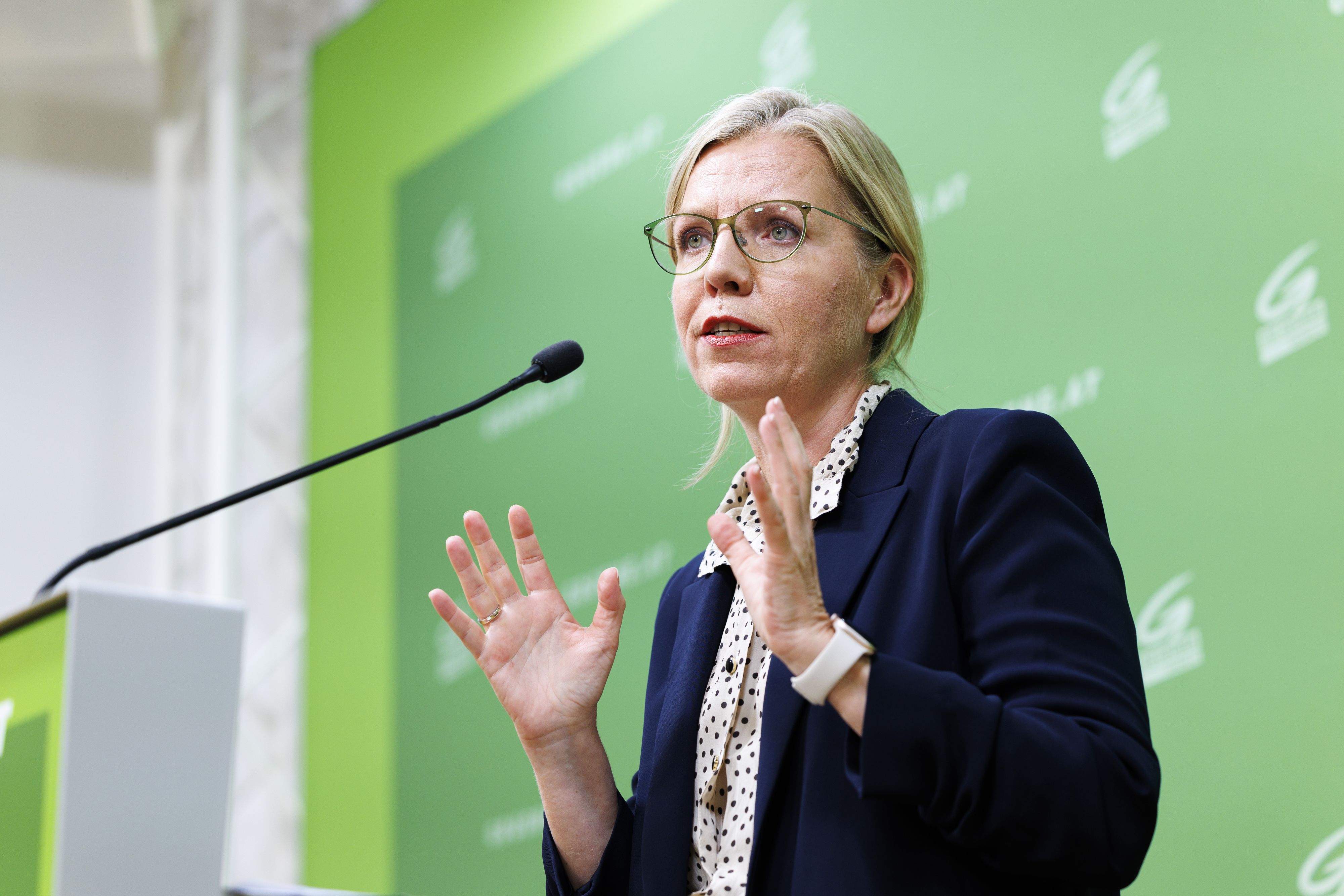 Die Grüne Klubobfrau Leonore Gewessler wirft Verkehrsminister Hanke vor, Fakten zu ignorieren.