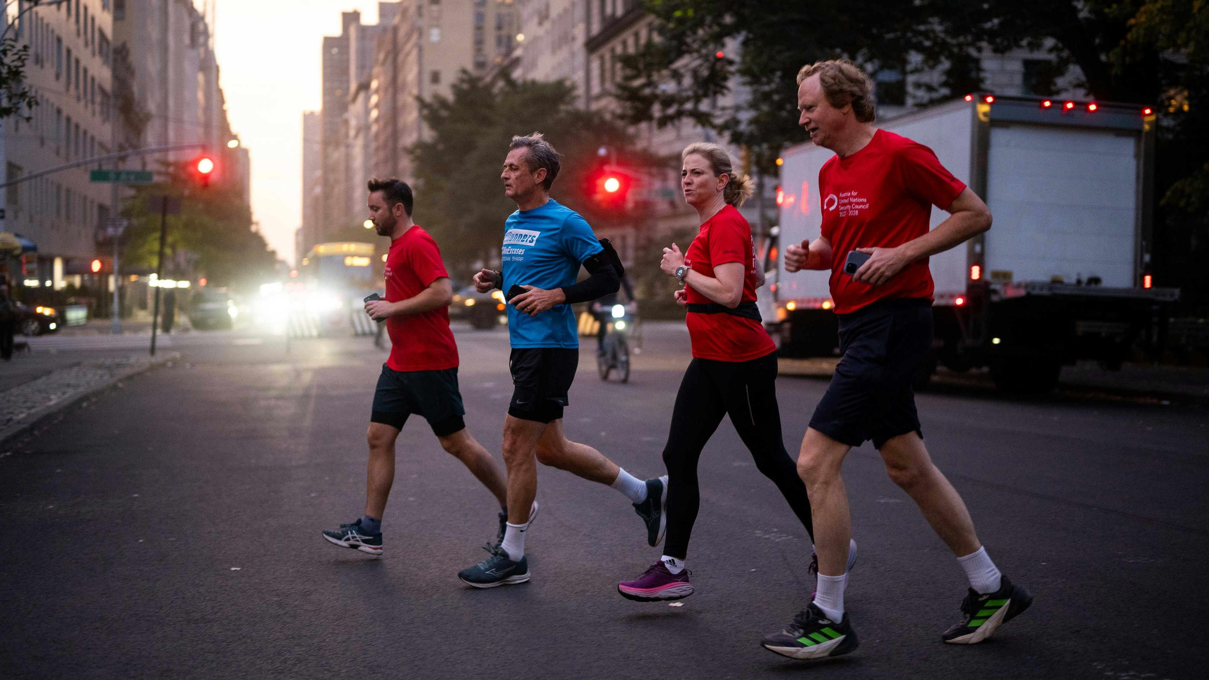 Was soll man sonst in New York tun, außer joggen zu gehen?
