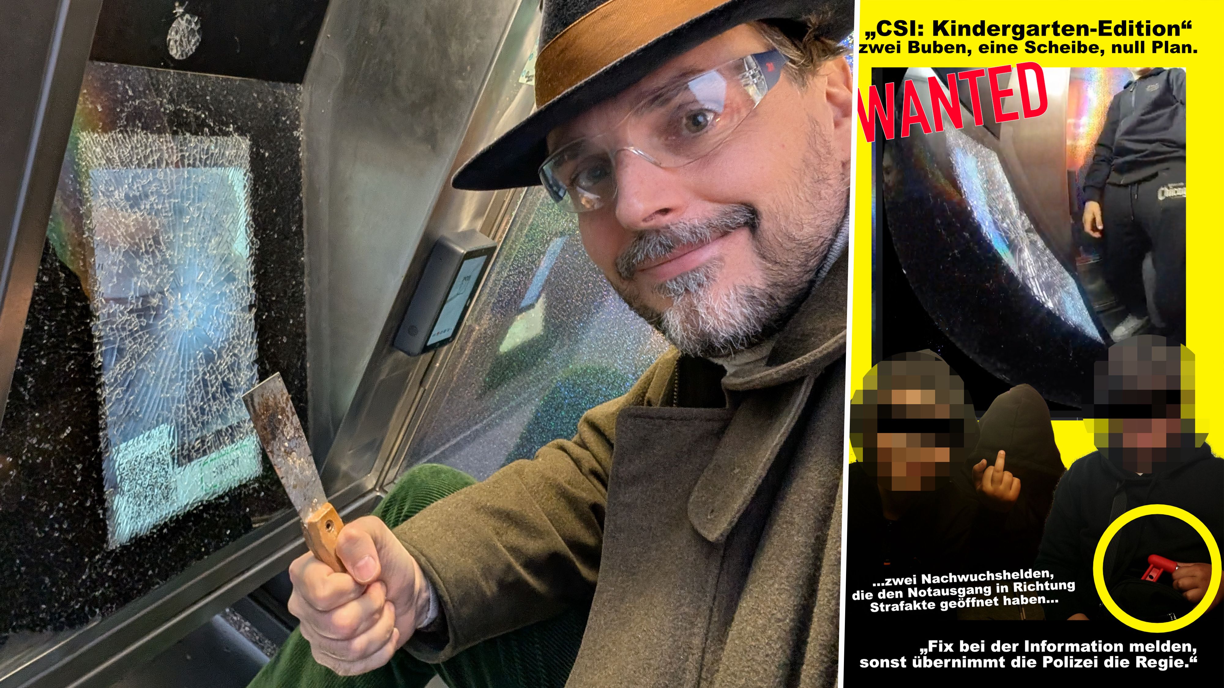 Auch in schwierigen Zeiten beweist der Fotobox-Boss Humor – und fertigte ein "Kindergarten-Fahndungsfoto" an.