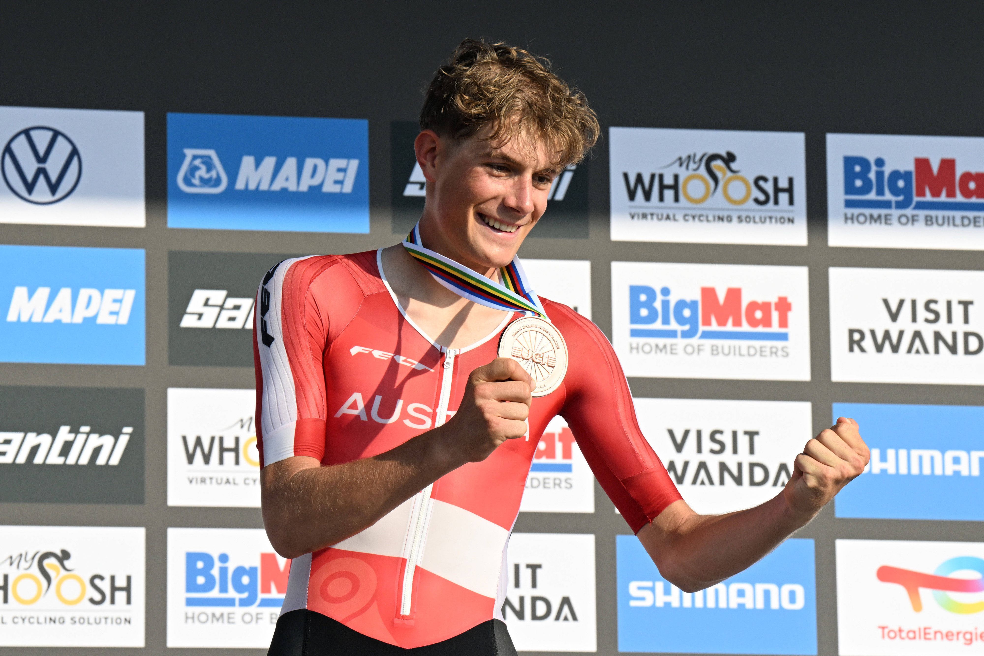 Marco Schrettl erobert die Bronzemedaille bei der Rad-WM im U23-Rennen. 
