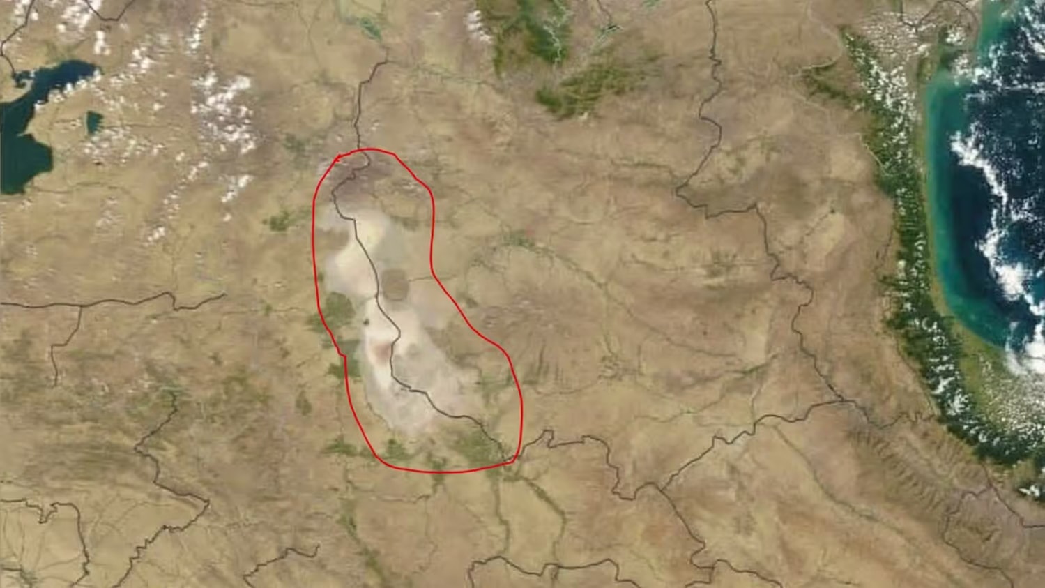 Im September 2025 ist der See nahezu komplett verschwunden.